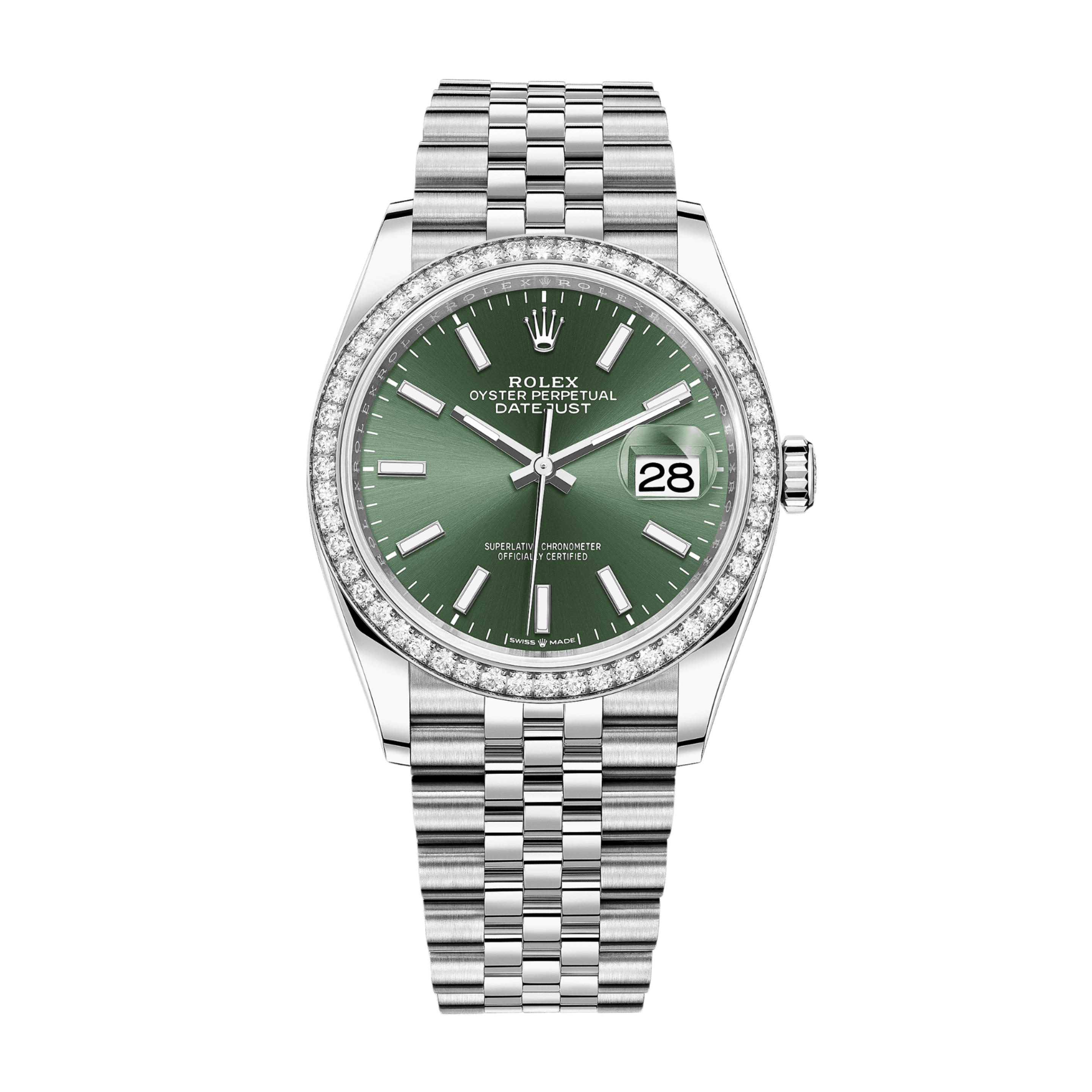 Datejust Steel Diamond Jubilee Green Dial 36mm Product Image