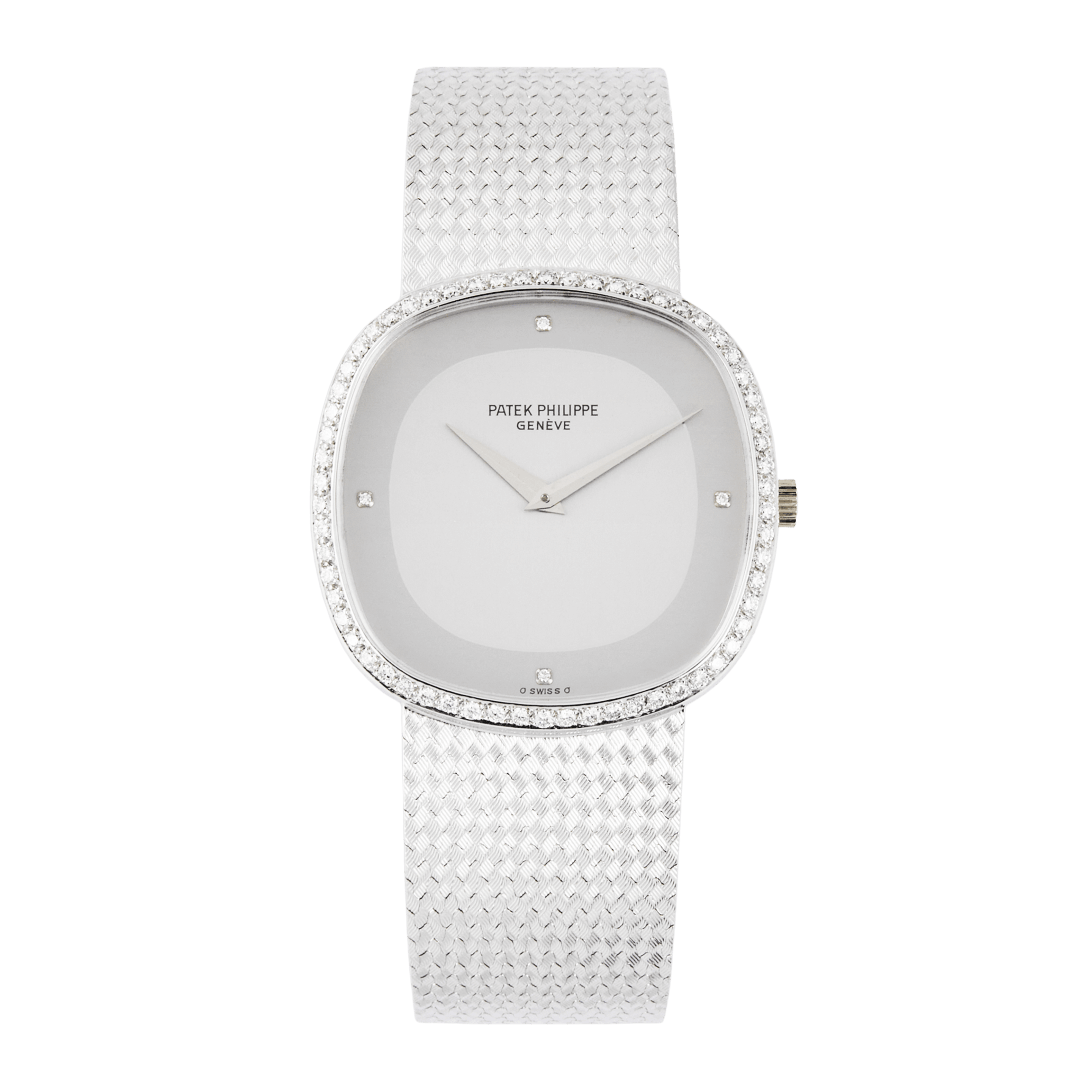 Vintage Ellipse White Gold Diamond Silver Dial 33mm Product Image