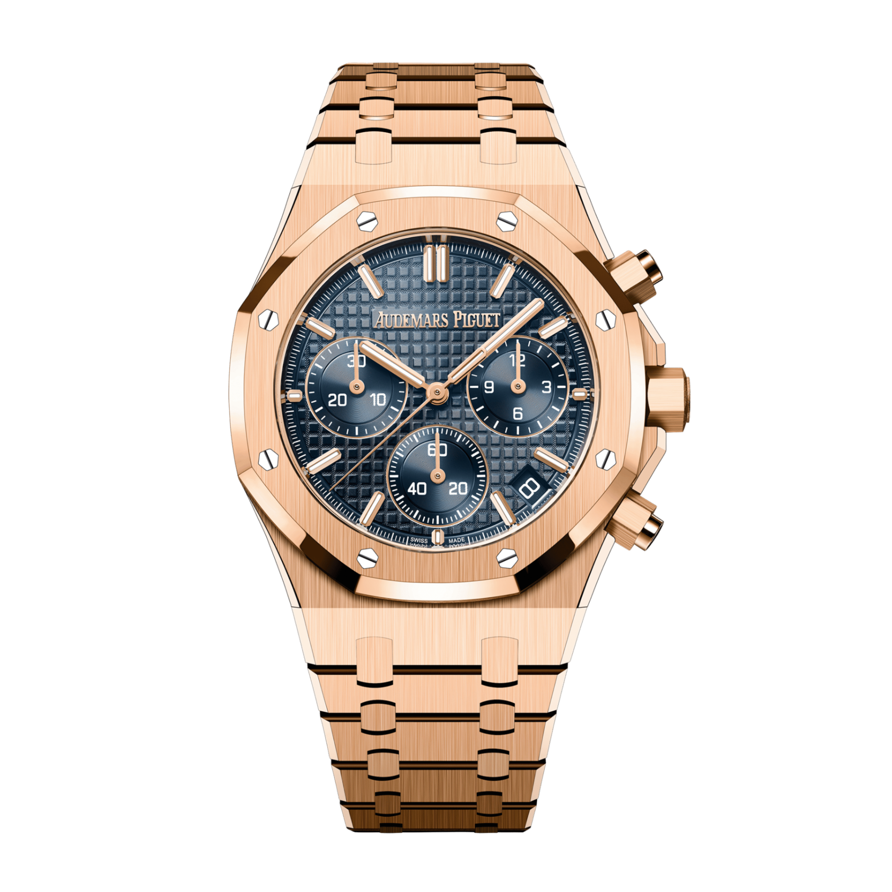 ROSEロイヤル Audemars Piguet Royal Oak Chronograph Rose Gold Blue Dial 41mm