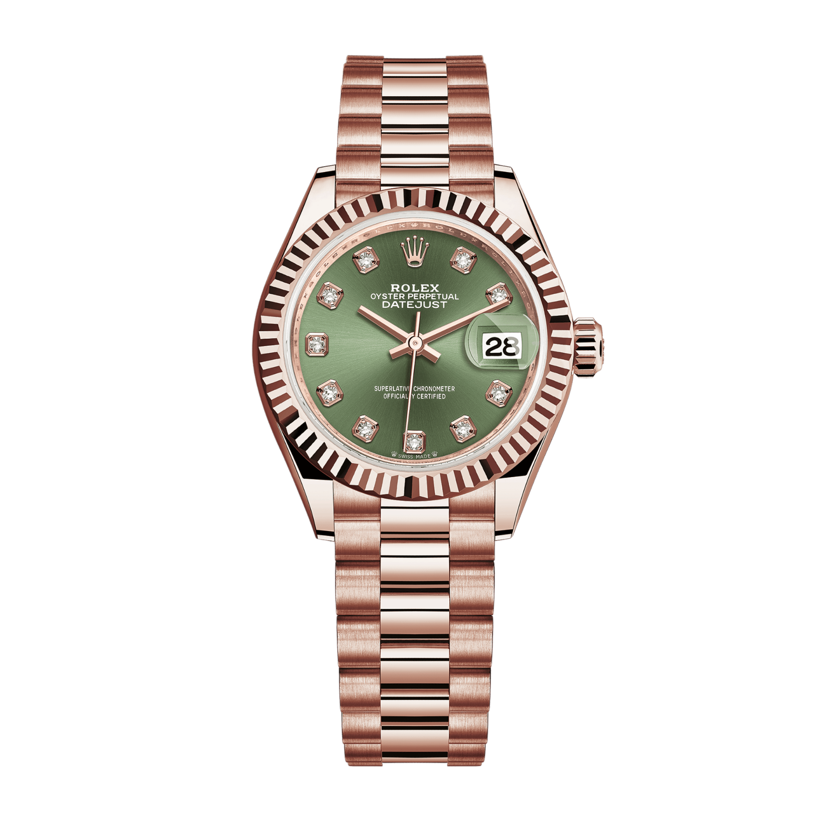 Lady-Datejust Rose Gold Green Dial 28mm Product Image