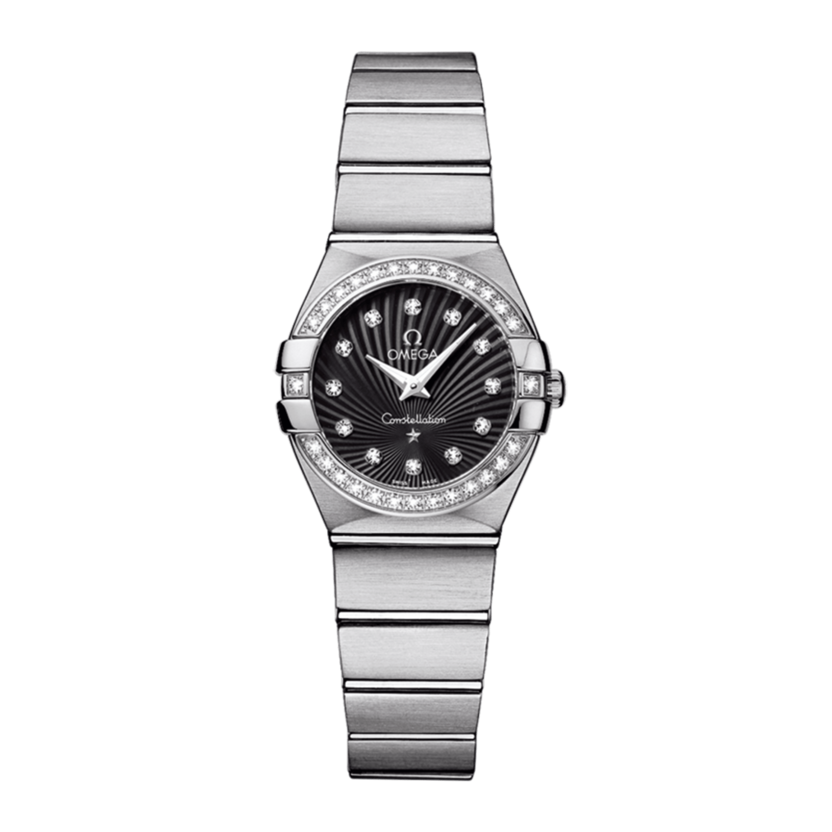 Omega Constellation Steel Diamond Black Dial 24mm 123.15.24.60