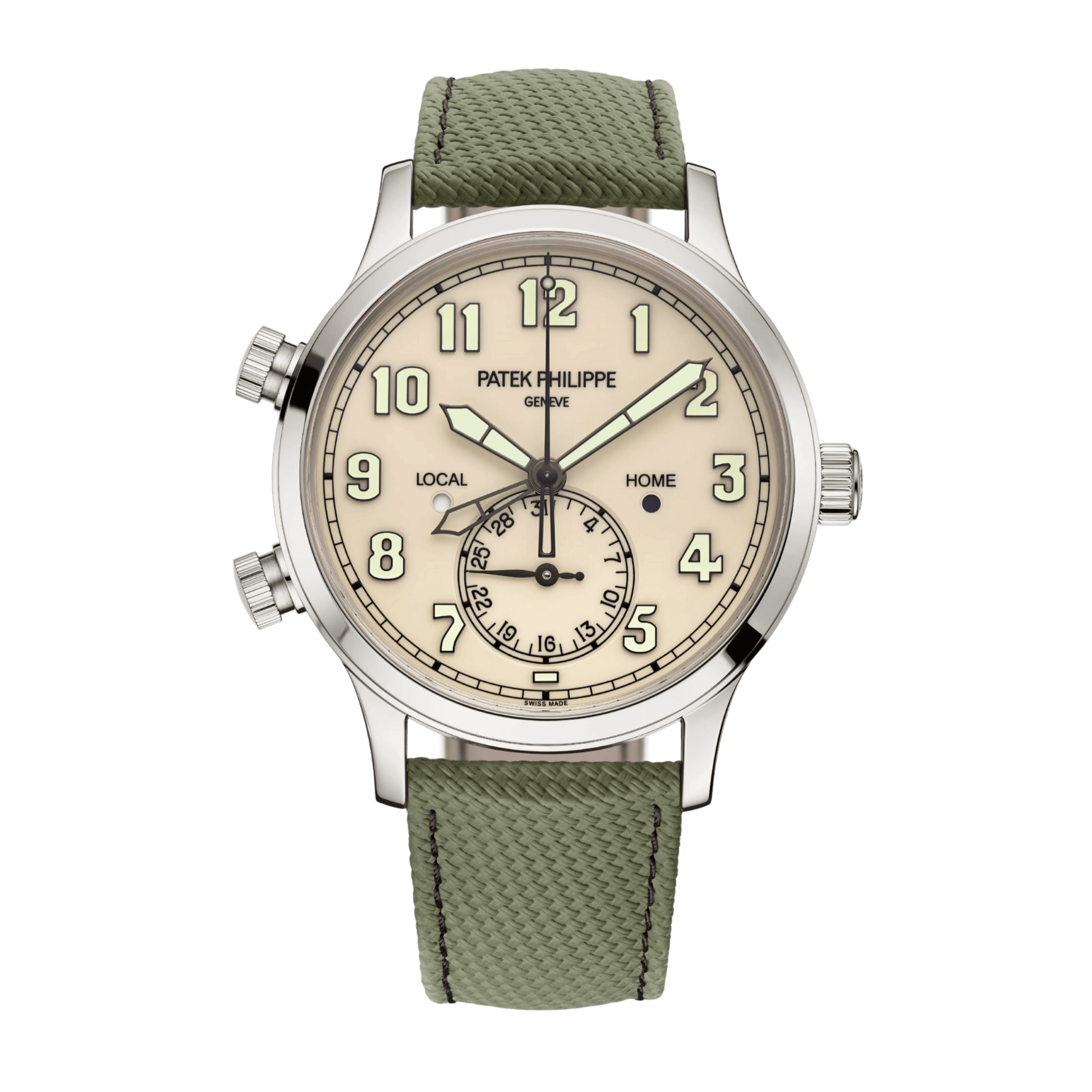 Calatrava Pilot Travel Time White Gold Ivory Dial 42mm Product Image