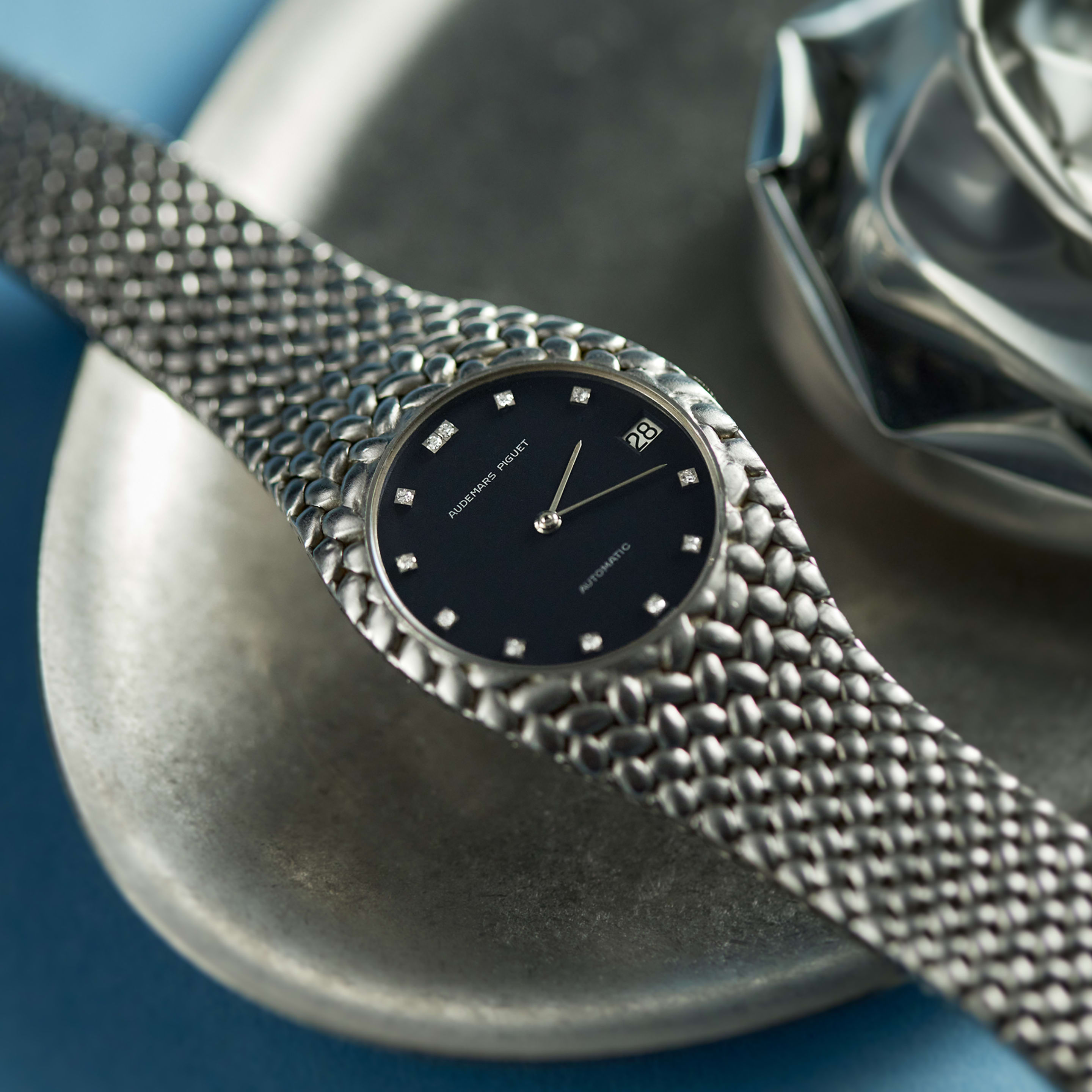 Vintage Cobra White Gold Black Dial 34mm Product Image