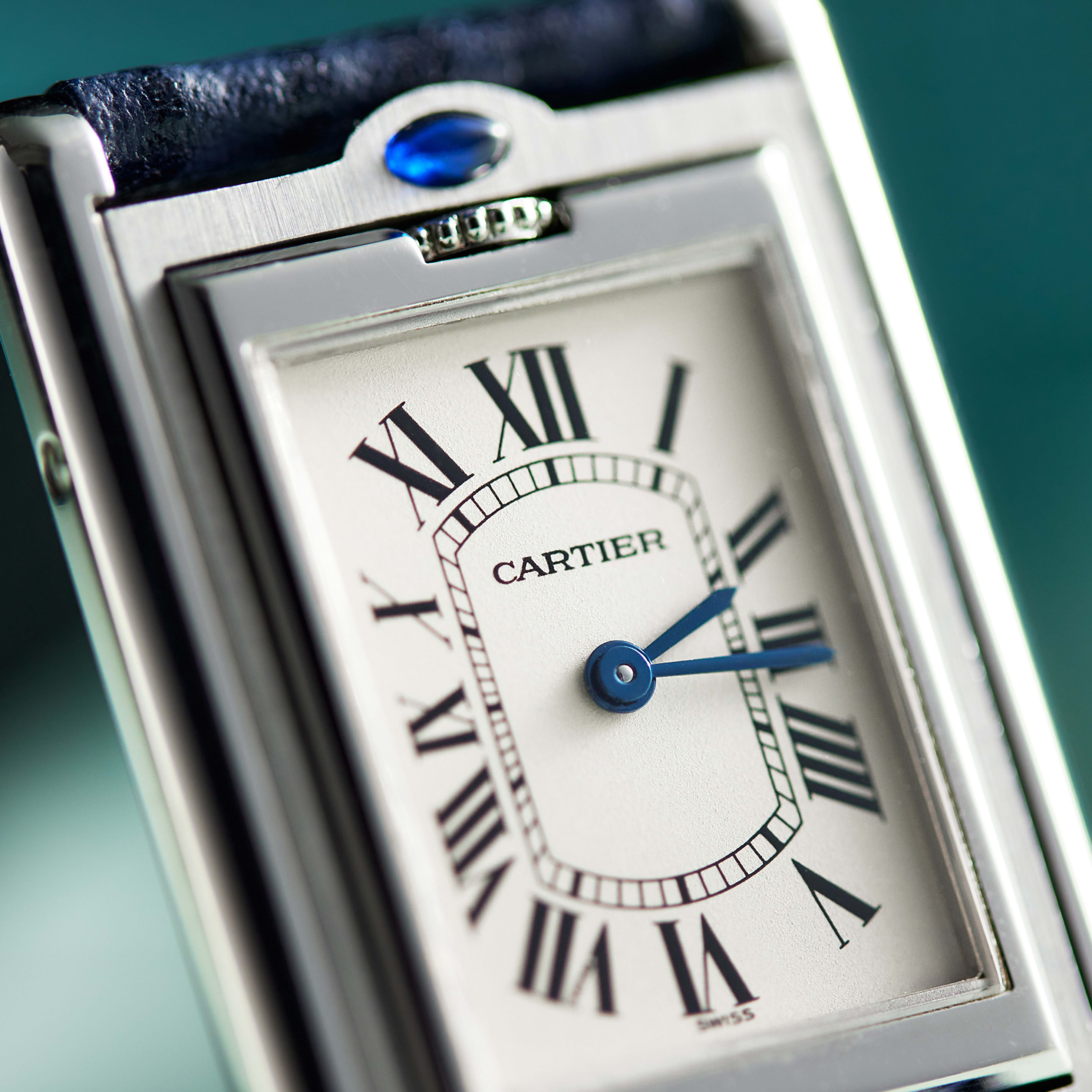 Vintage Tank Basculante Steel White Dial 24mm Product Image