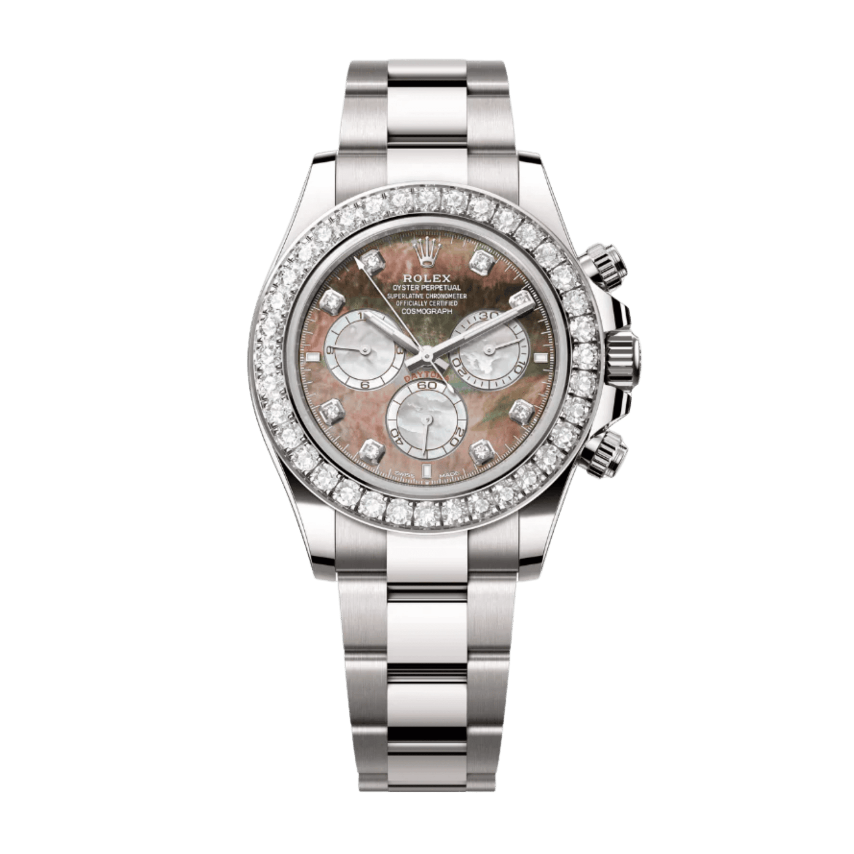 Daytona White Gold Diamond Black Mother of Pearl Dial 40mm Product Image