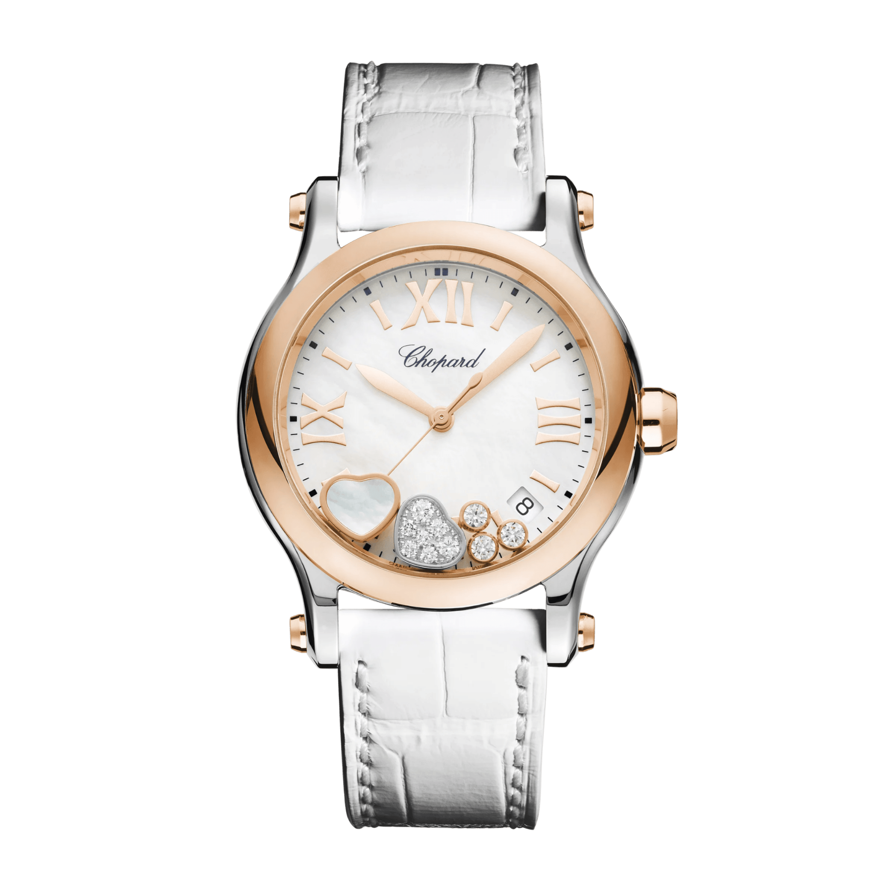 Happy Hearts Rose Gold & Steel Mother of Pearl Dial 36mm Product Image