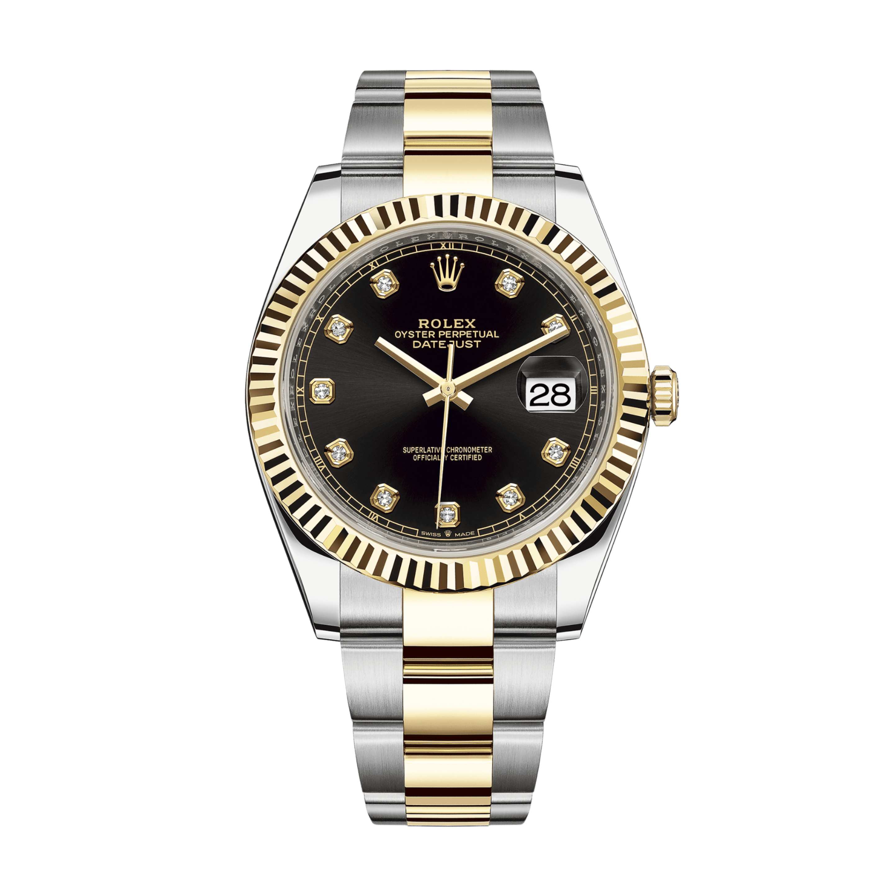 Rolex Datejust Yellow Gold & Steel Black Dial 41mm 126333-0005