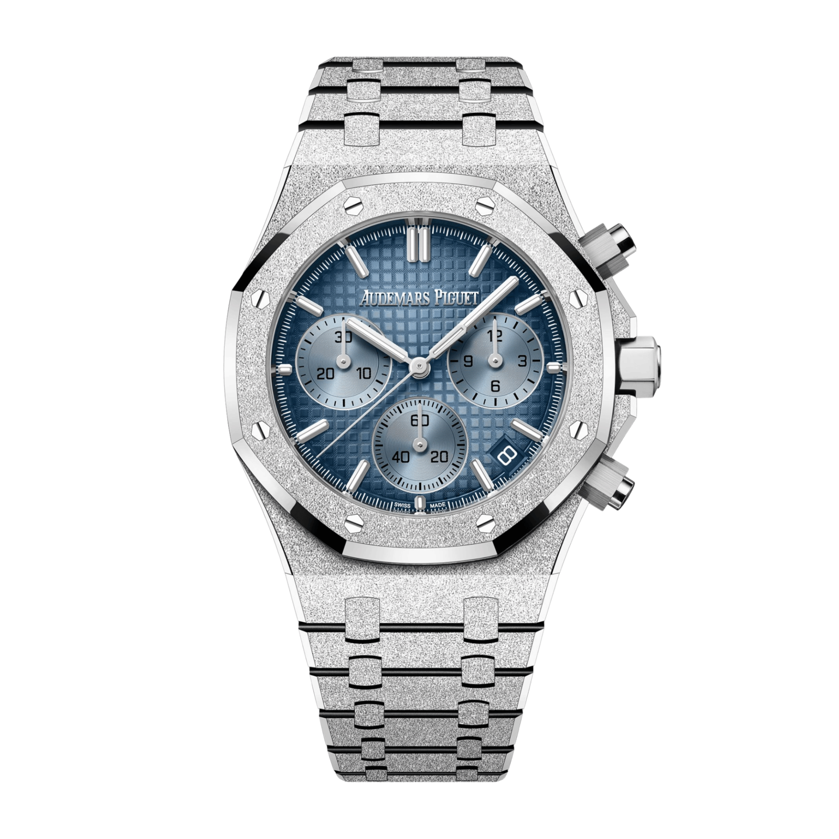 Royal Oak Chronograph Frosted White Gold Blue Dial 41mm Product Image