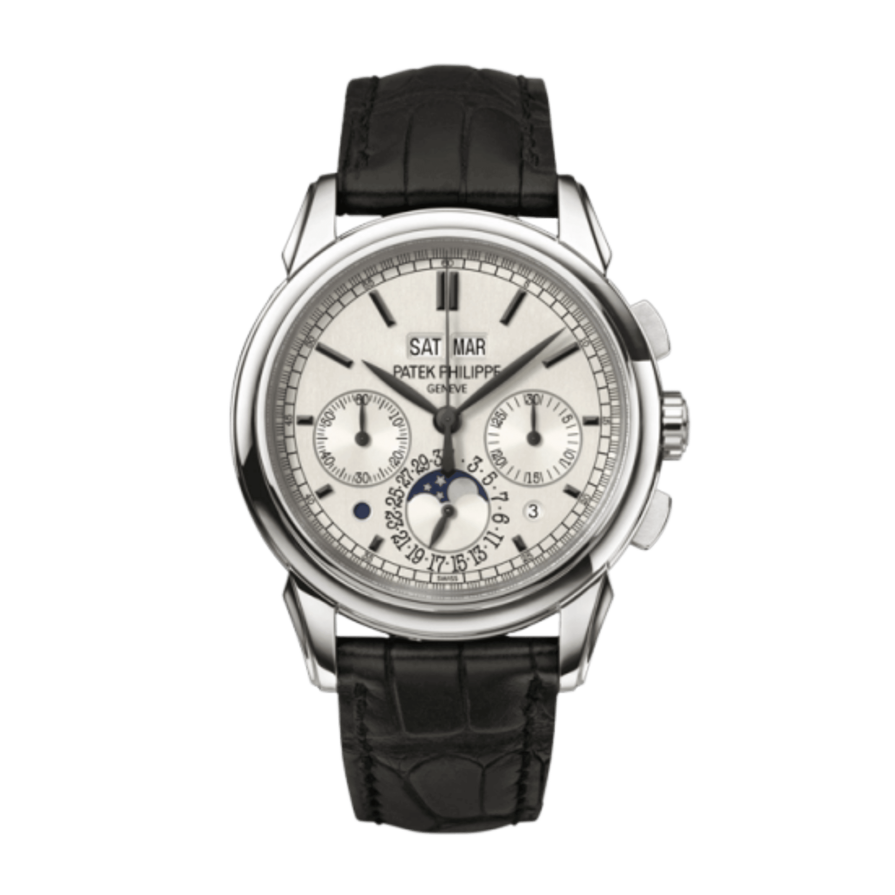 Perpetual Calendar Chronograph White Gold Silver Dial 41mm Product Image