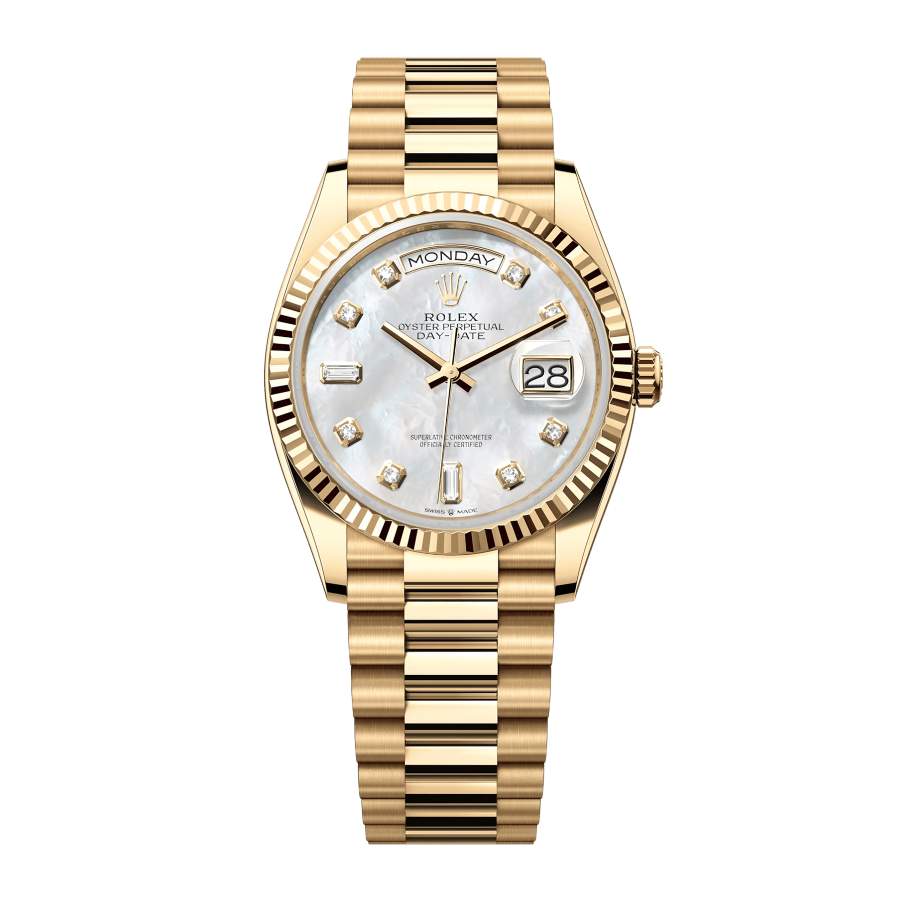Day-Date Yellow Gold White Dial 36mm Product Image