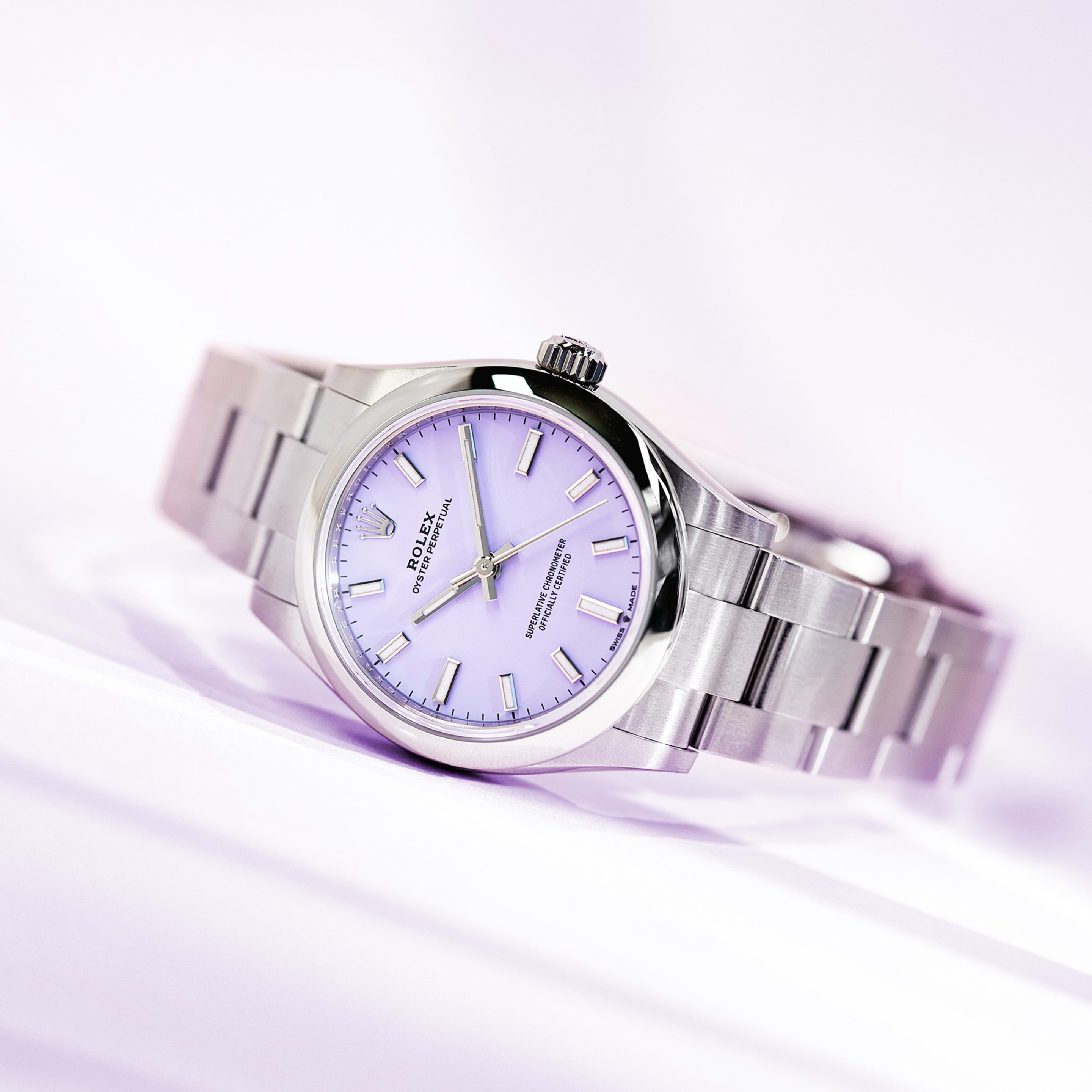 Rolex Oyster Perpetual Steel Lavender Dial 31mm 277200-0014 - Make