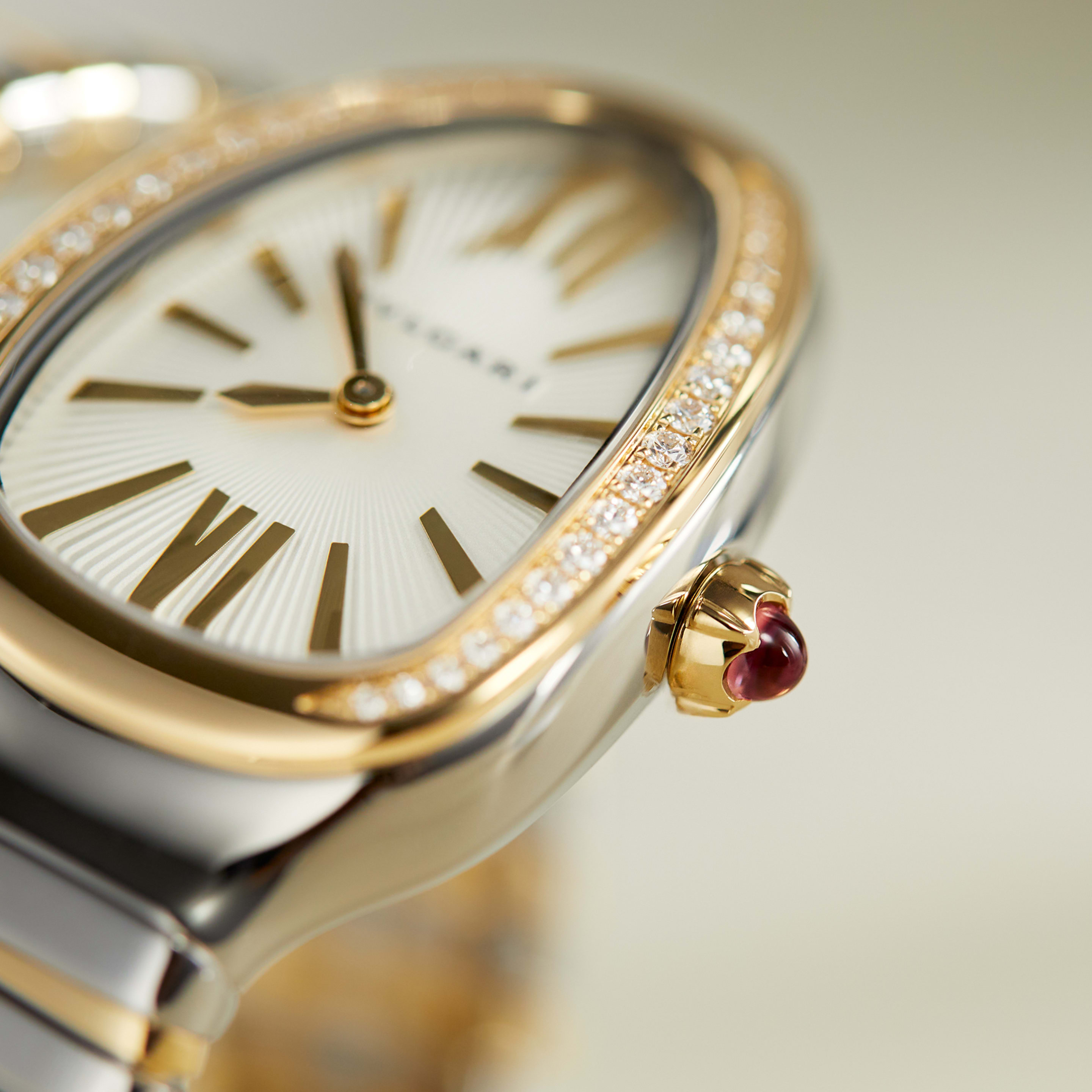 Serpenti Tubogas Double Tour Yellow Gold & Steel Silver Dial 35mm Product Image