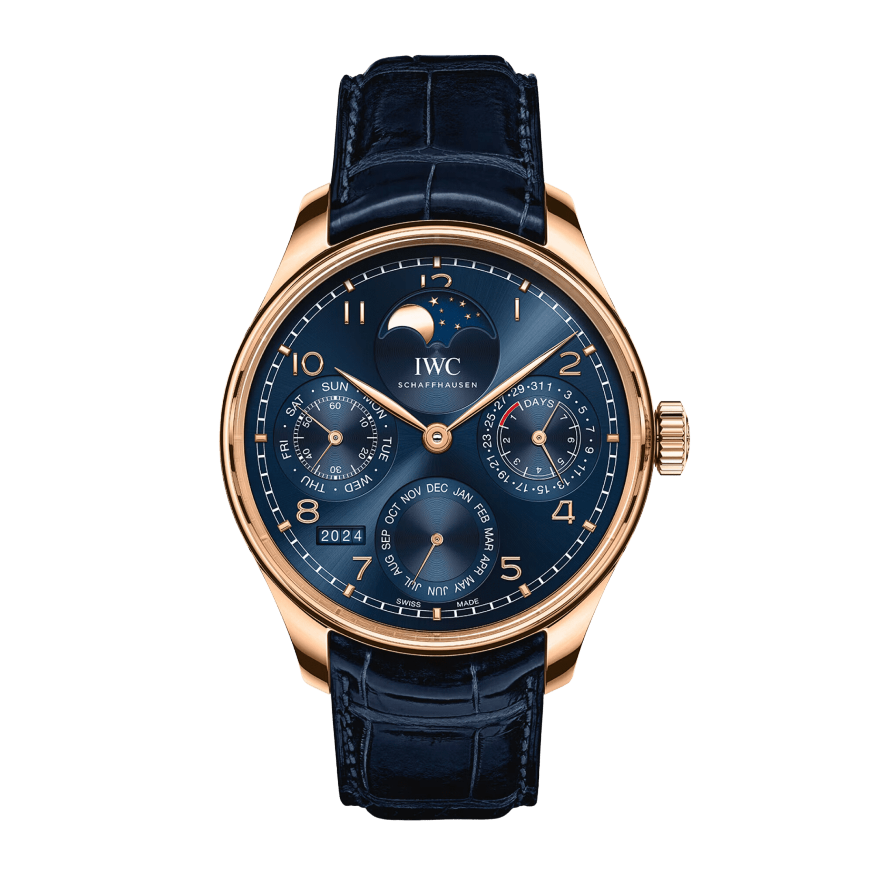 Portugieser Perpetual Calendar Armor Gold Blue Dial 44mm Product Image