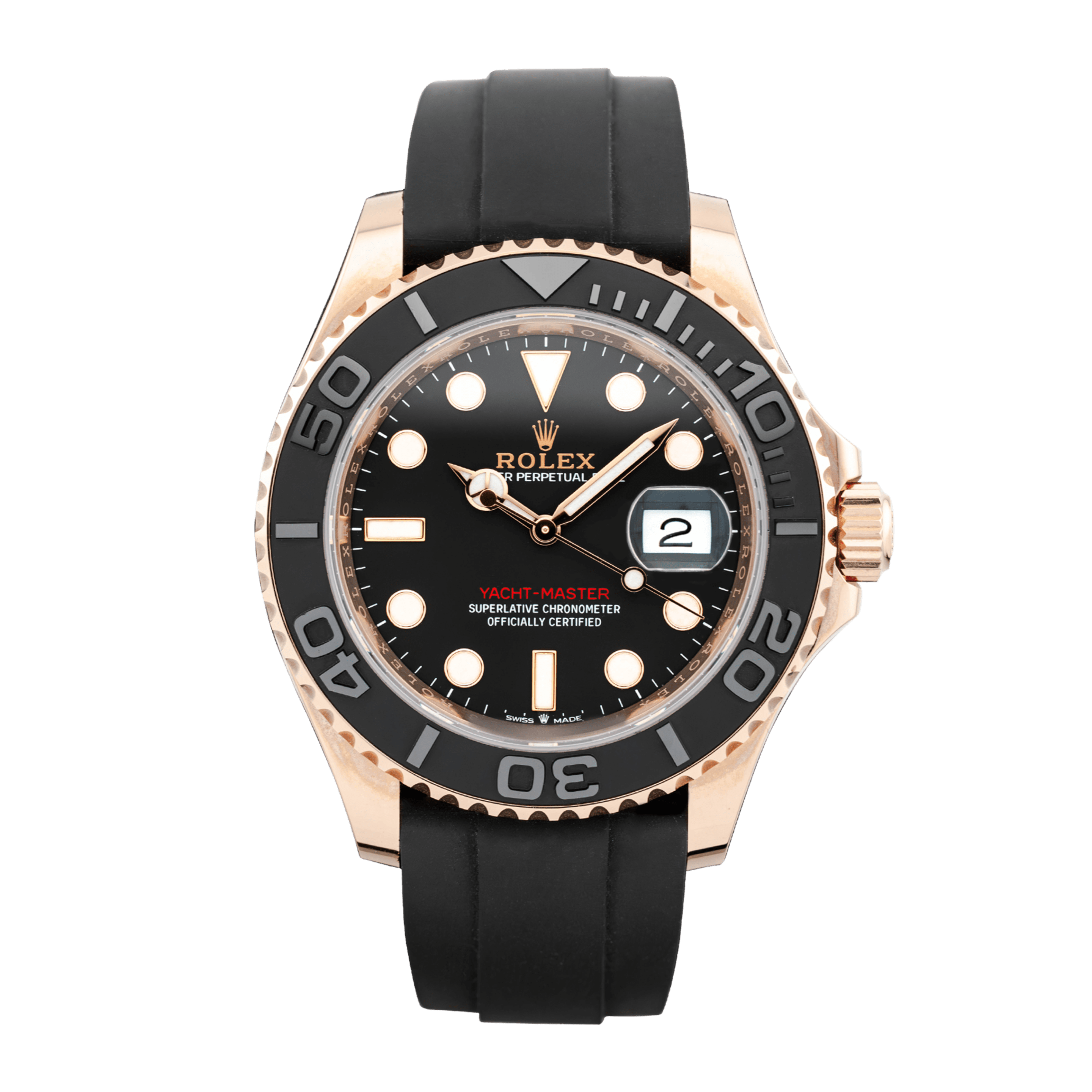 Yacht-Master Rose Gold Oysterflex Black Dial 40mm Product Image