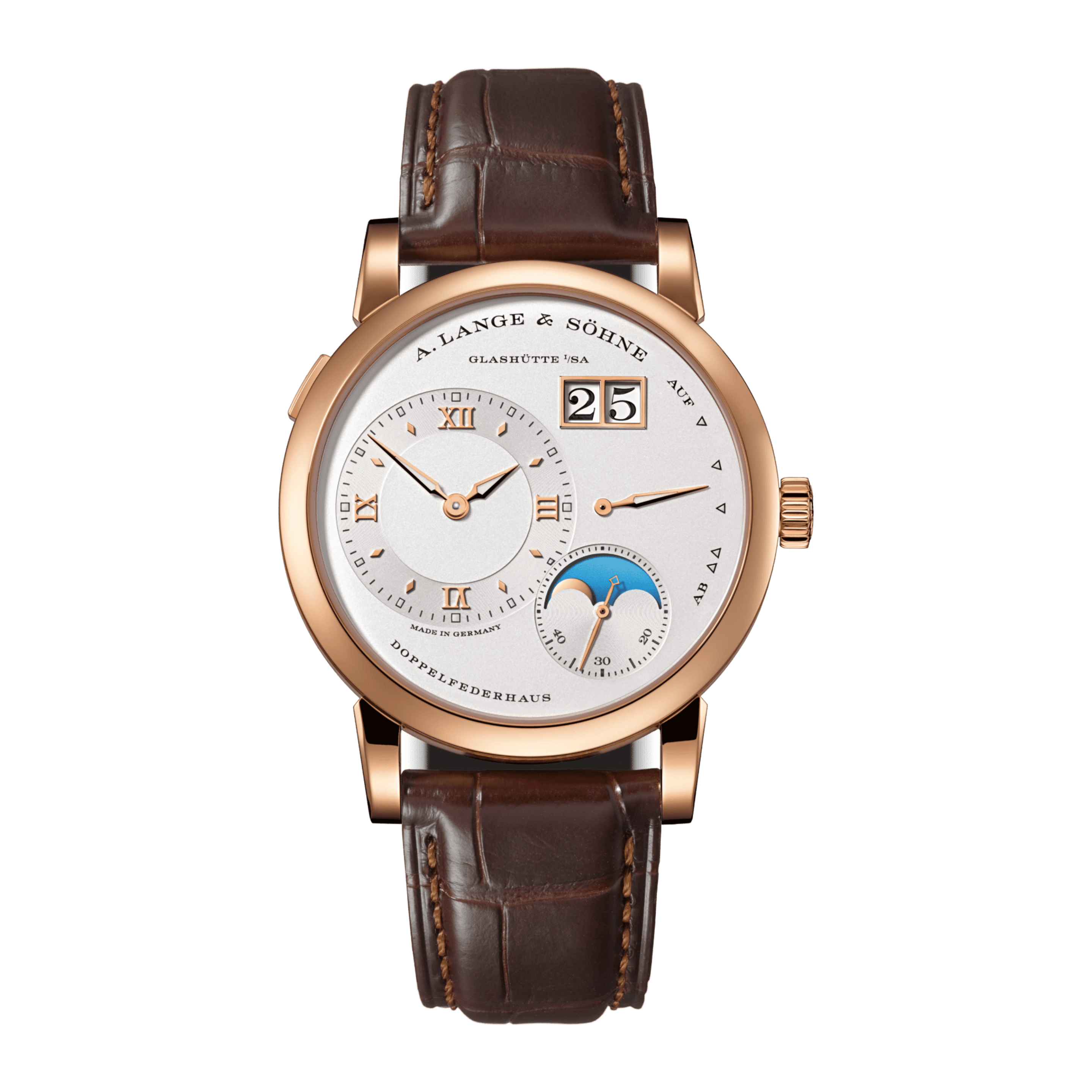 Lange 1 Moonphase Rose Gold Silver Dial 38mm Product Image