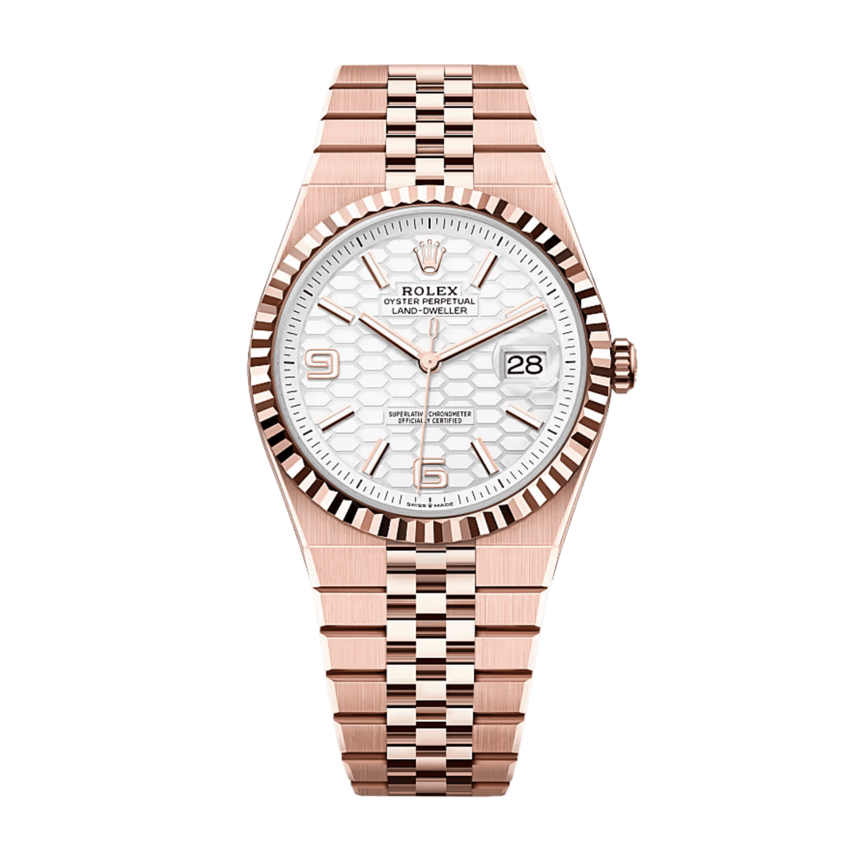 Land-Dweller Rose Gold Jubilee White Dial 40mm Product Image