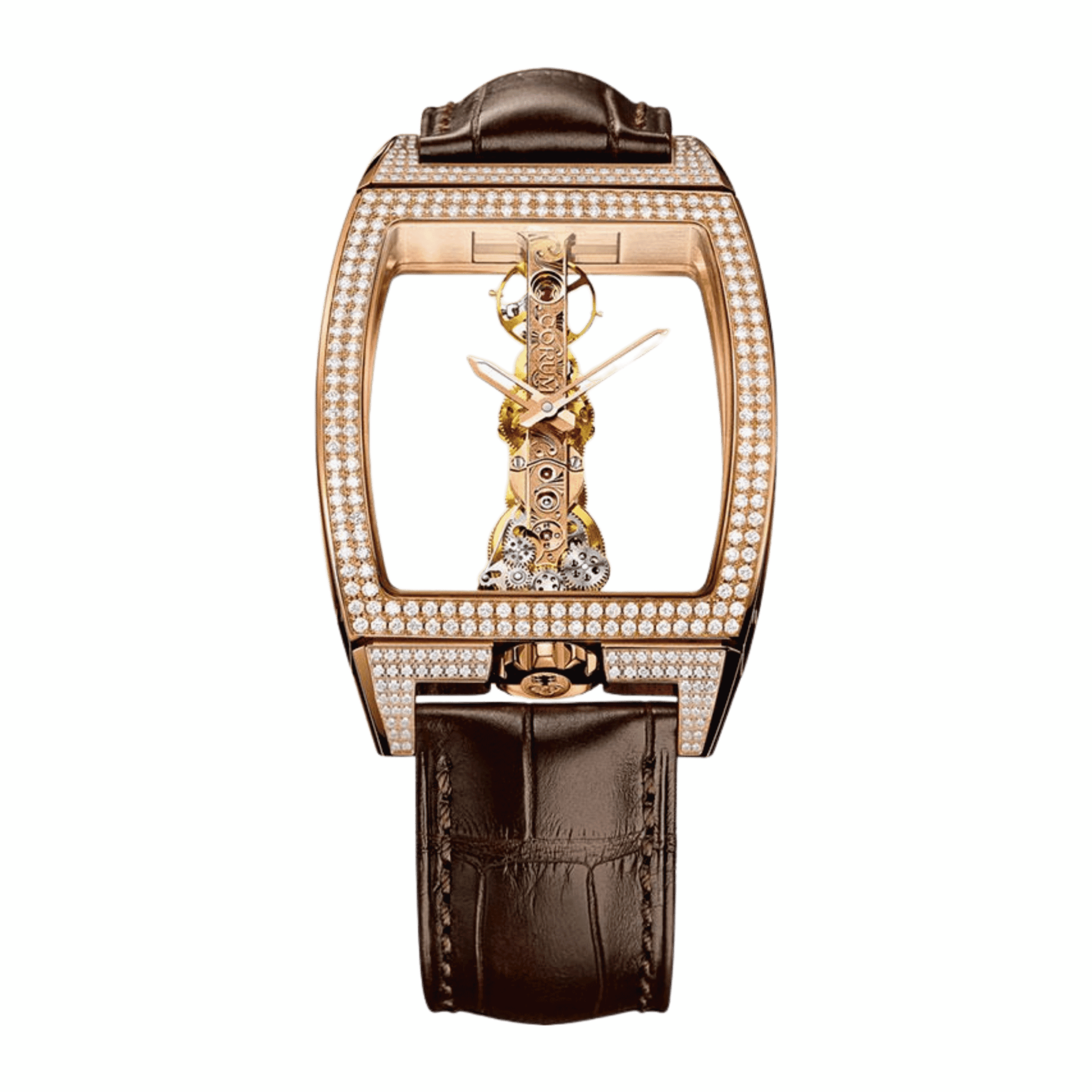 Golden Bridge Classic Rose Gold Diamonds Transparent Dial 34mm Product Image