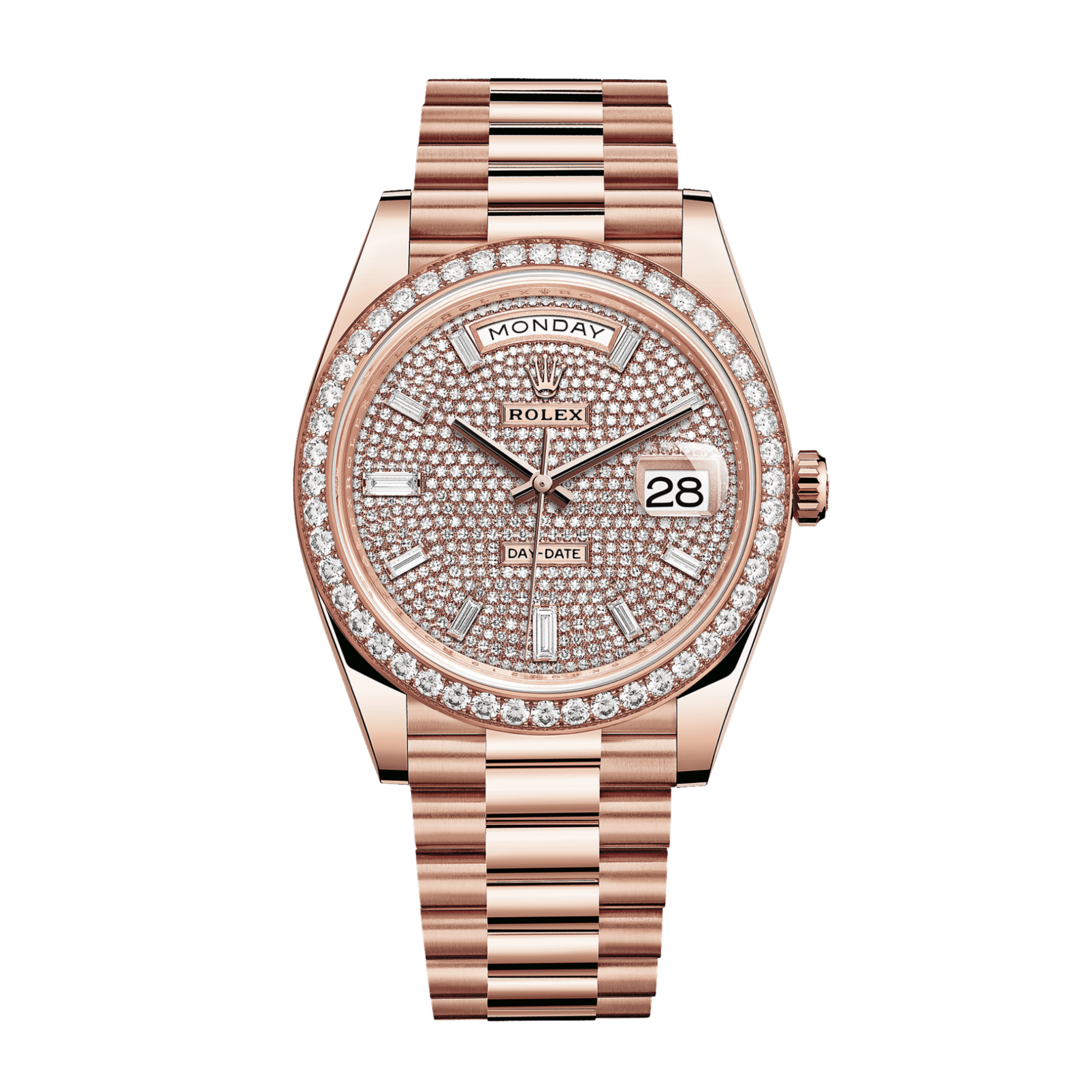 Day-Date Rose Gold Diamond Pave Dial 40mm Product Image
