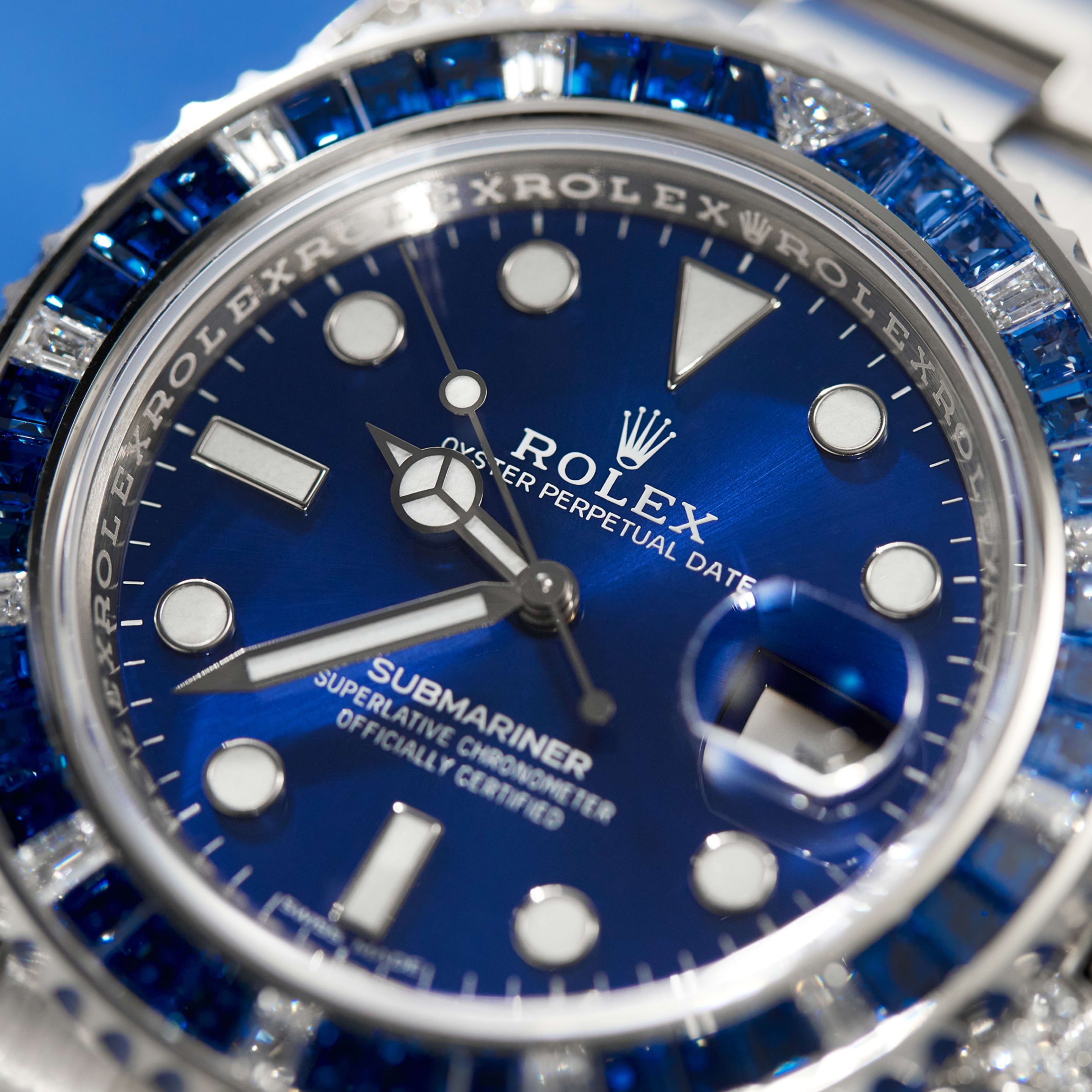 Submariner  Date White Gold Diamond Blue Dial 40mm Product Image