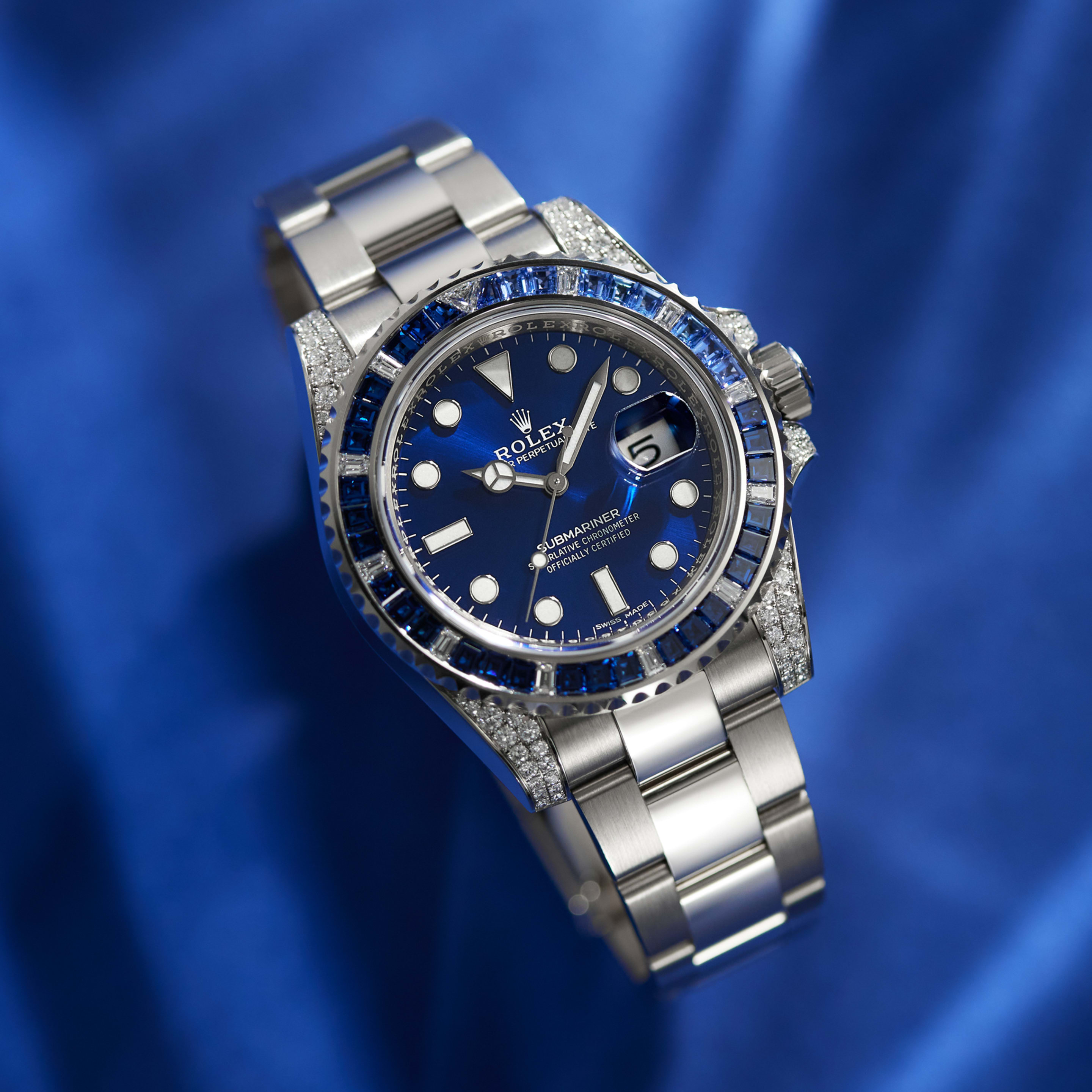 Submariner  Date White Gold Diamond Blue Dial 40mm Product Image