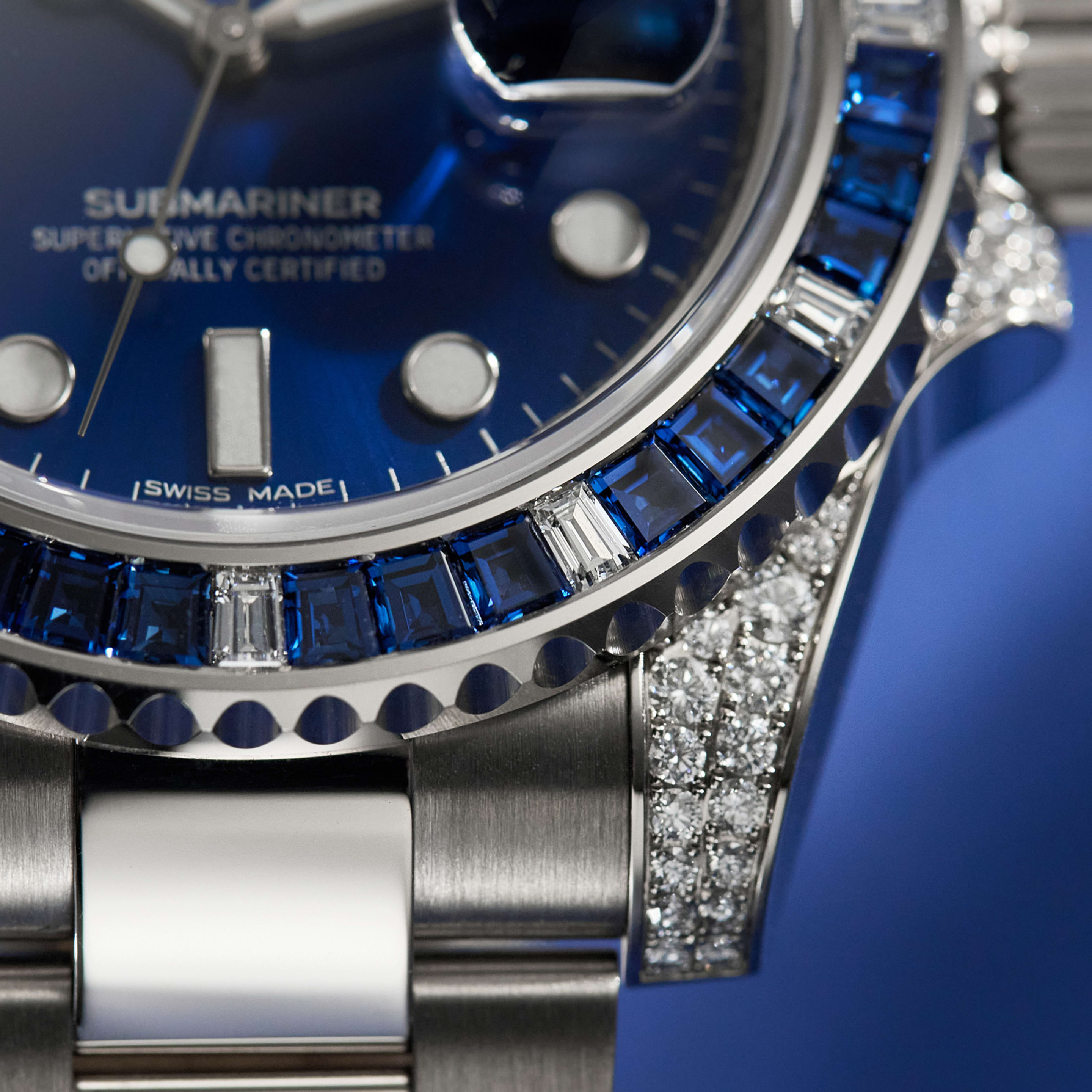 Submariner  Date White Gold Diamond Blue Dial 40mm Product Image