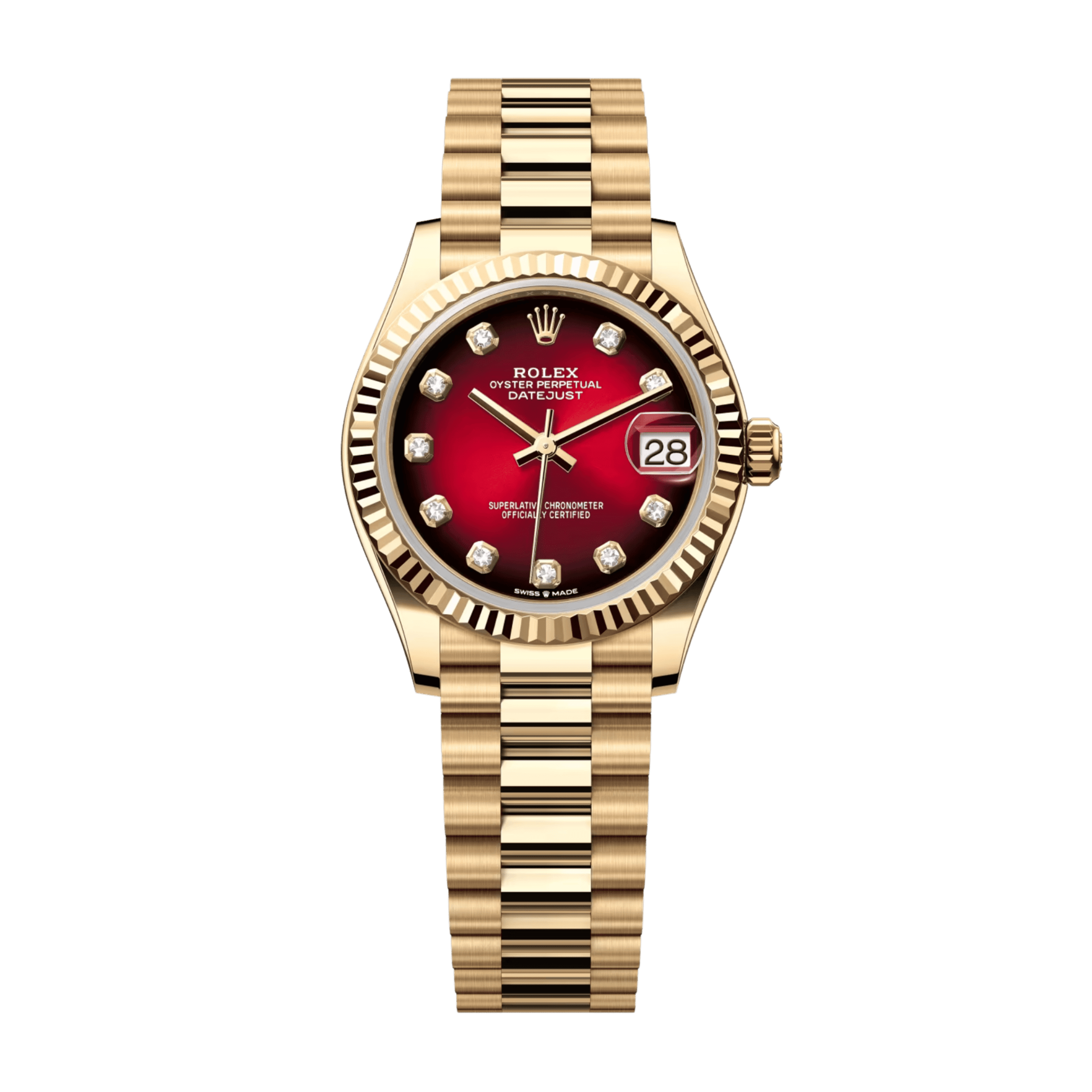 Datejust Yellow Gold Red Ombré Dial 31mm Product Image