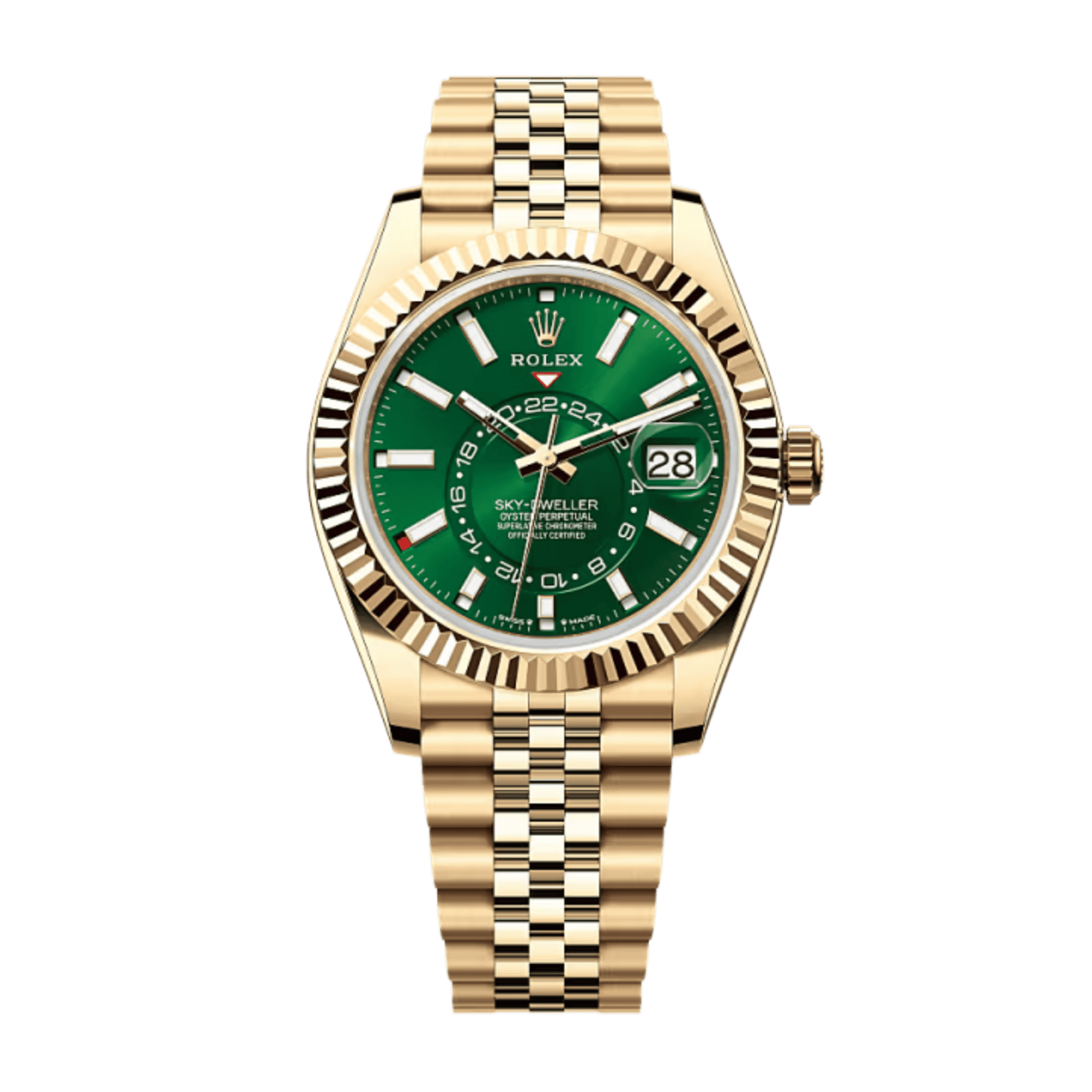 Rolex Sky-Dweller Yellow Gold Green Dial 42mm 336938-0008 - Make