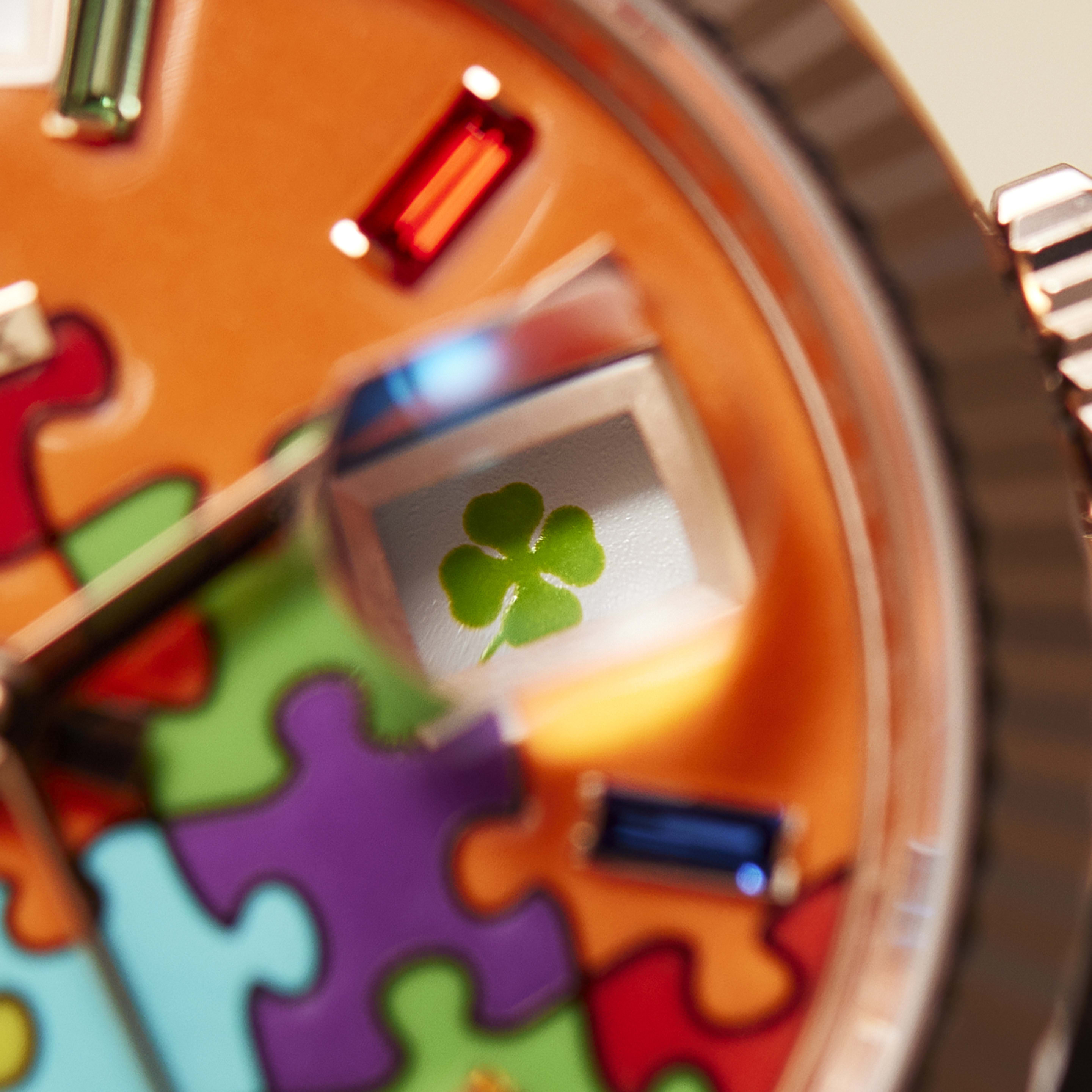 Rolex Day-Date Rose Gold Multi-Color Puzzle Dial 36mm 128235-0063