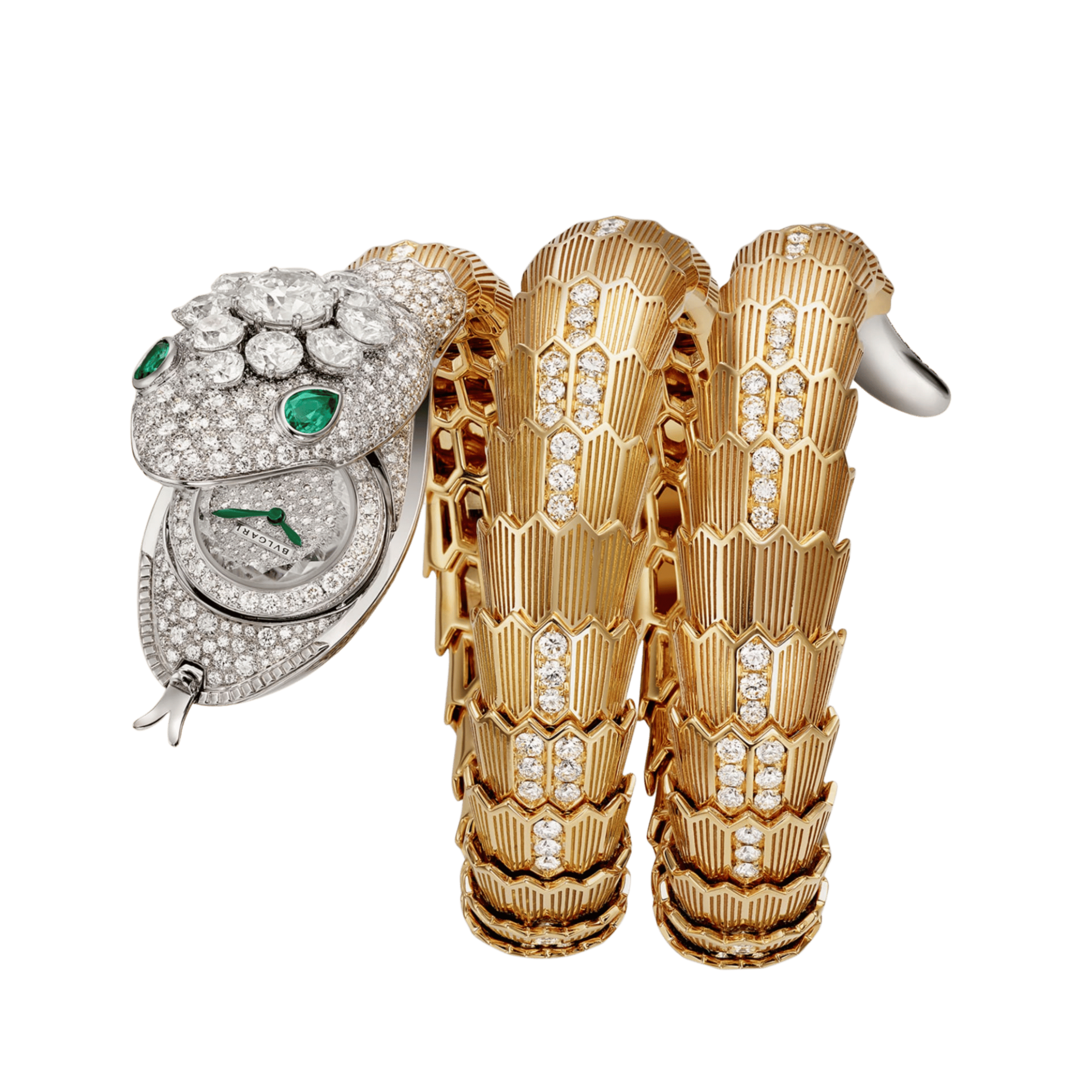 Serpenti Secret Watch Yellow Gold Diamond Pave Dial 40mm Product Image