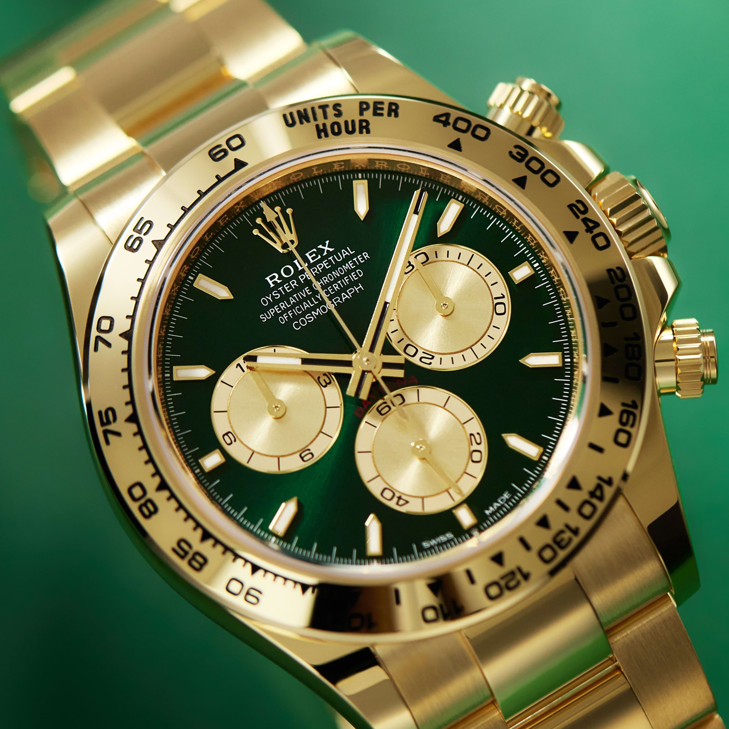 Rolex Daytona Yellow Gold Green Dial 40mm 126508-0008 - Make an