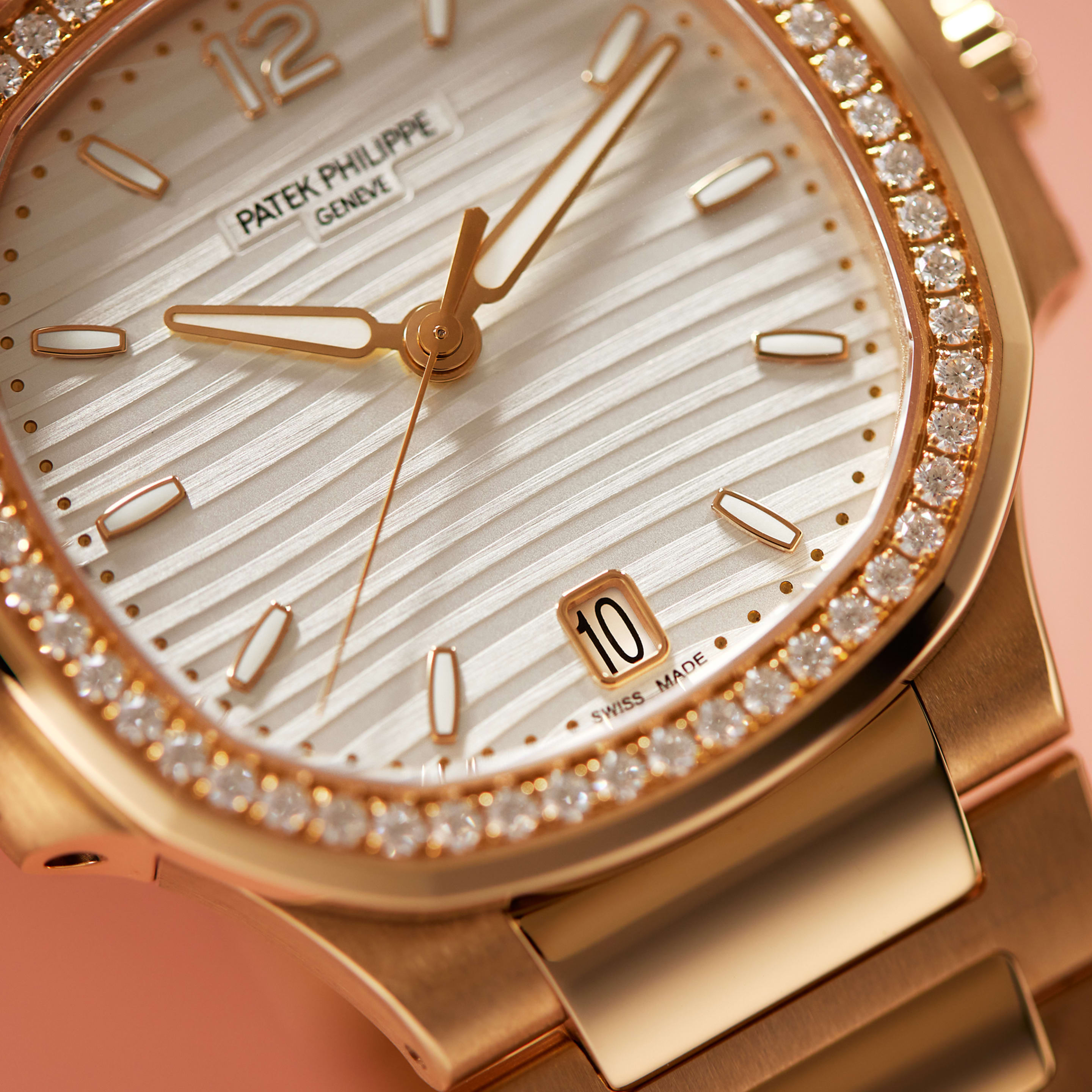 Nautilus Rose Gold Diamond White Dial 35mm Product Image
