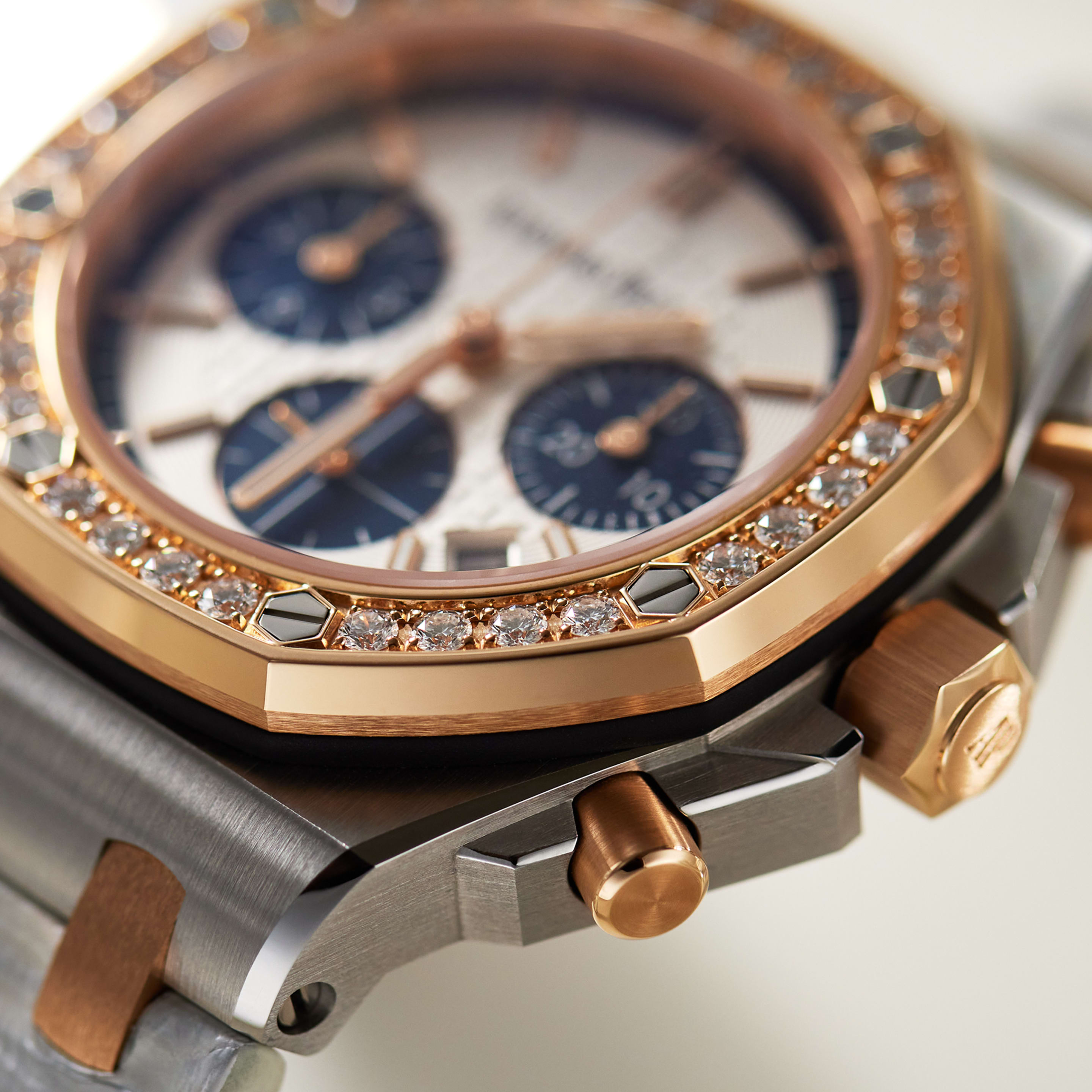 Royal Oak Offshore Lady Chronograph Rose Gold & Steel Silver Dial 37mm Product Image