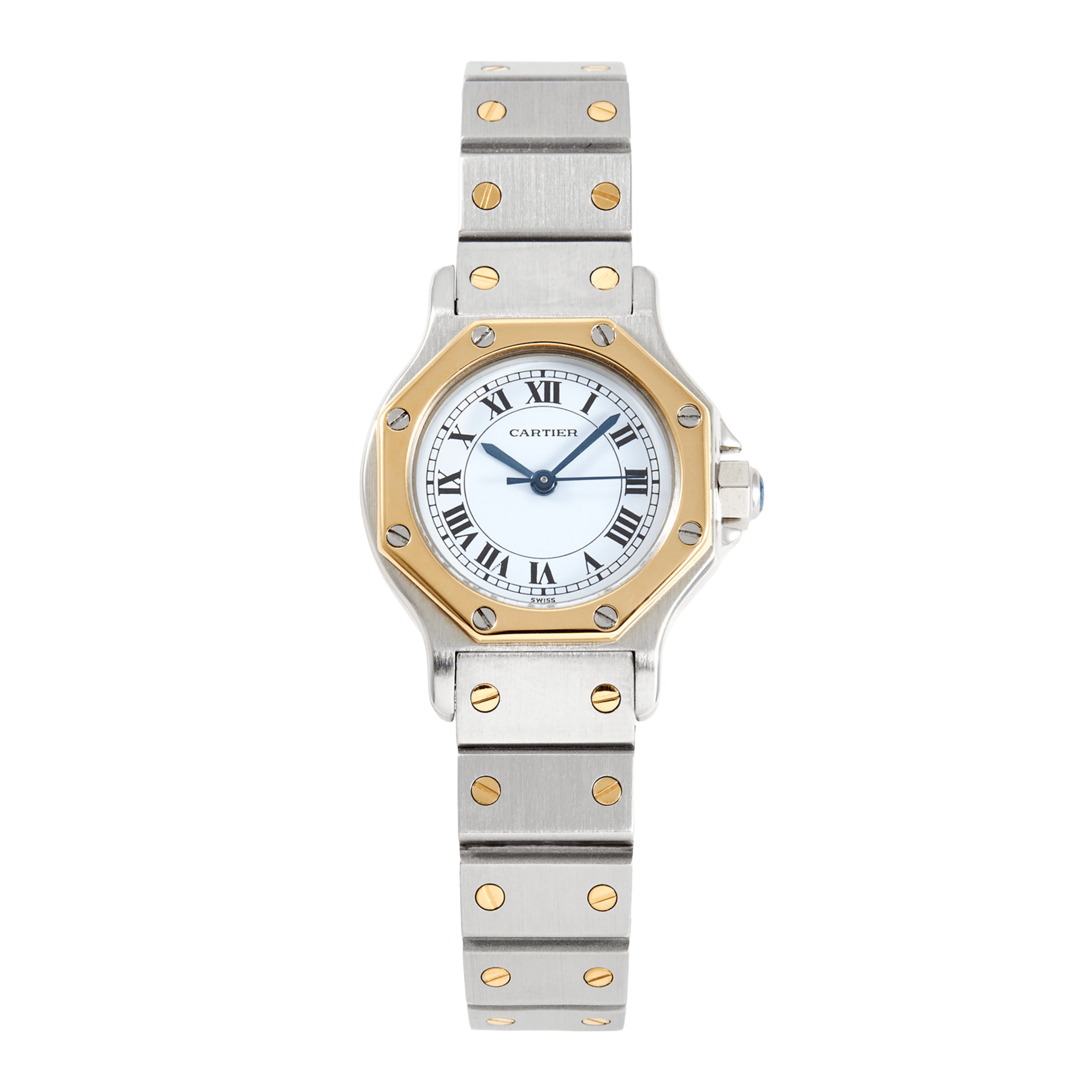 Santos Octagon Yellow Gold & Steel White Dial 24mm Product Image
