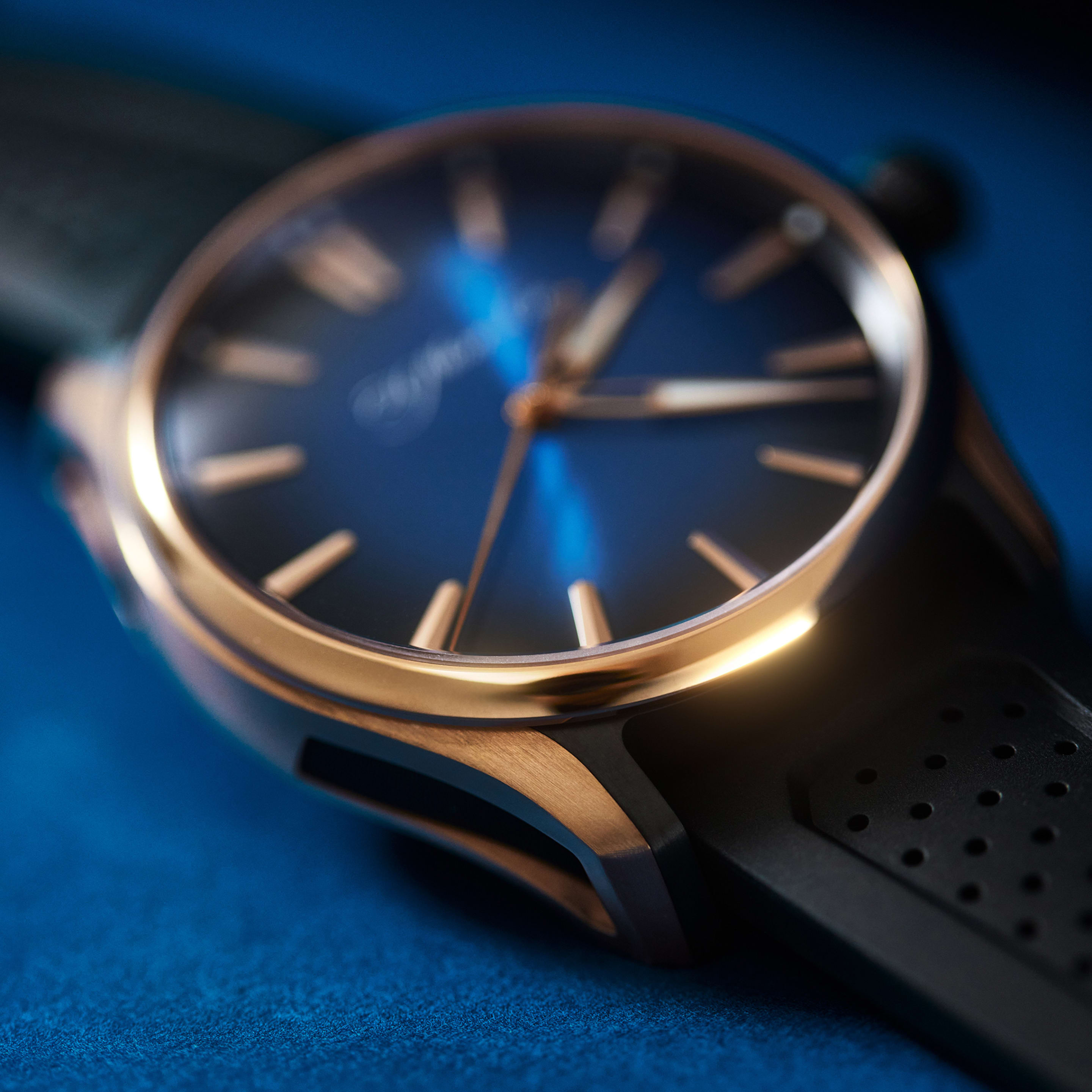 Pioneer Centre Seconds Rose Gold & Titanium Blue Dial 43mm Product Image