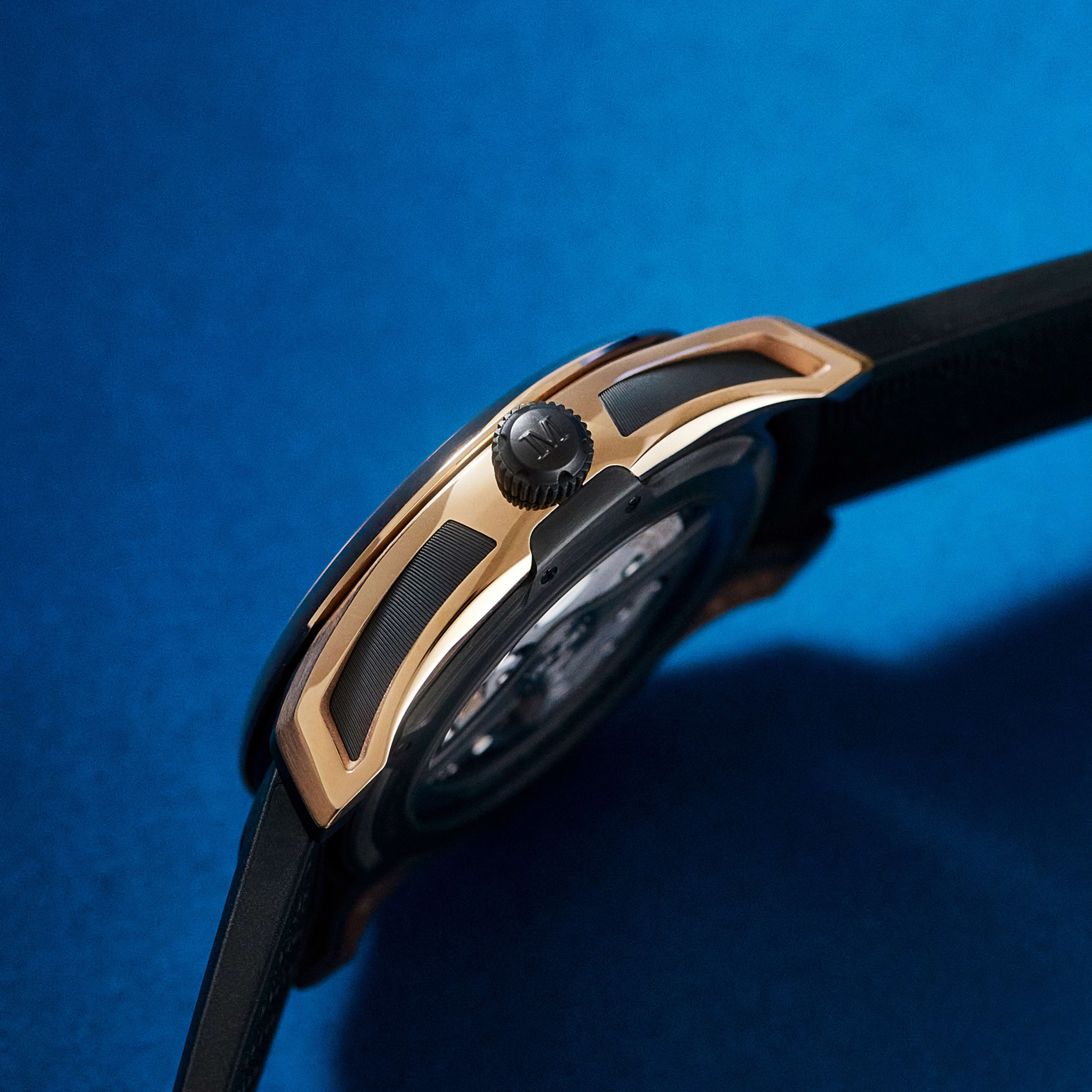 Pioneer Centre Seconds Rose Gold & Titanium Blue Dial 43mm Product Image