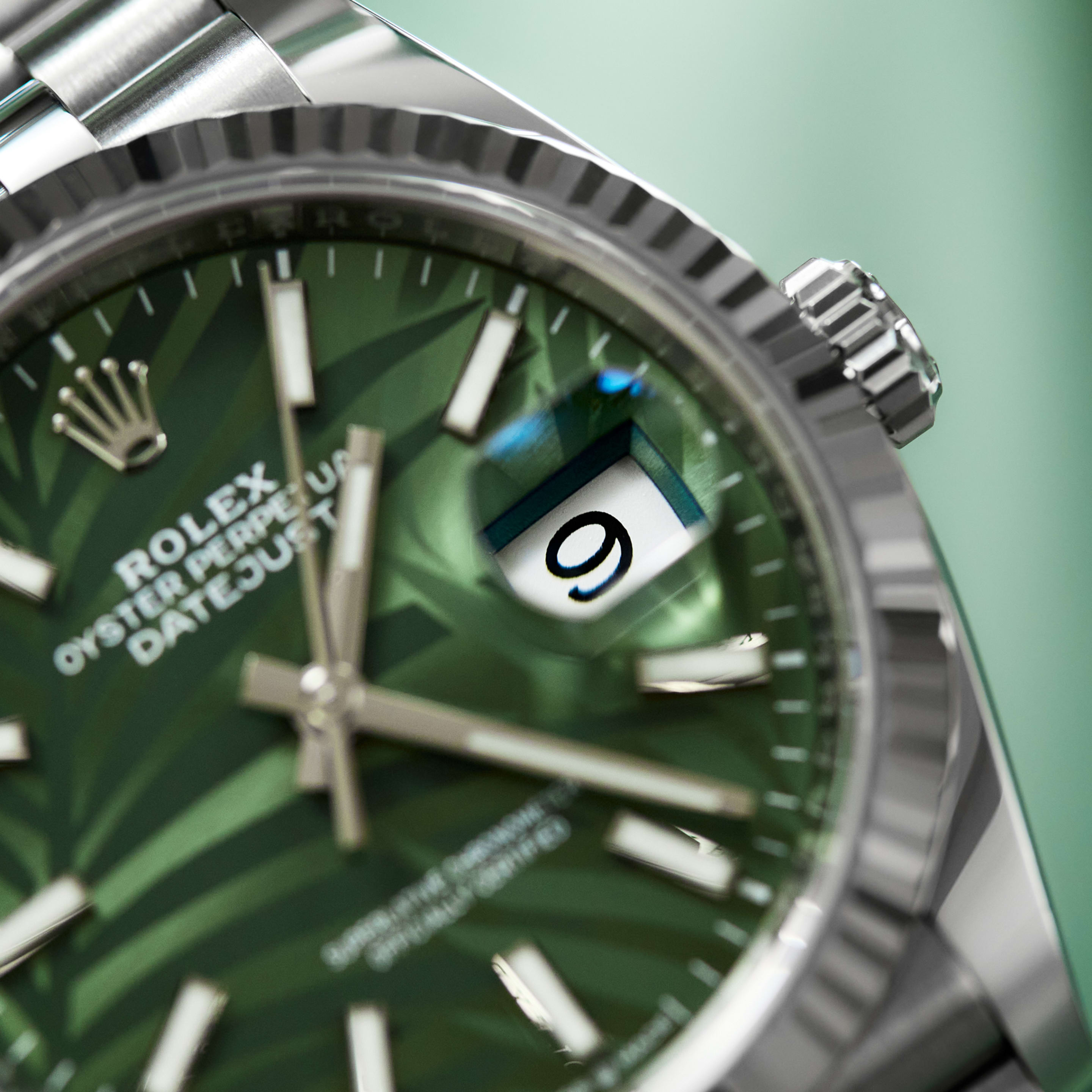 Datejust Steel Jubilee Green Palm Dial 36mm Product Image