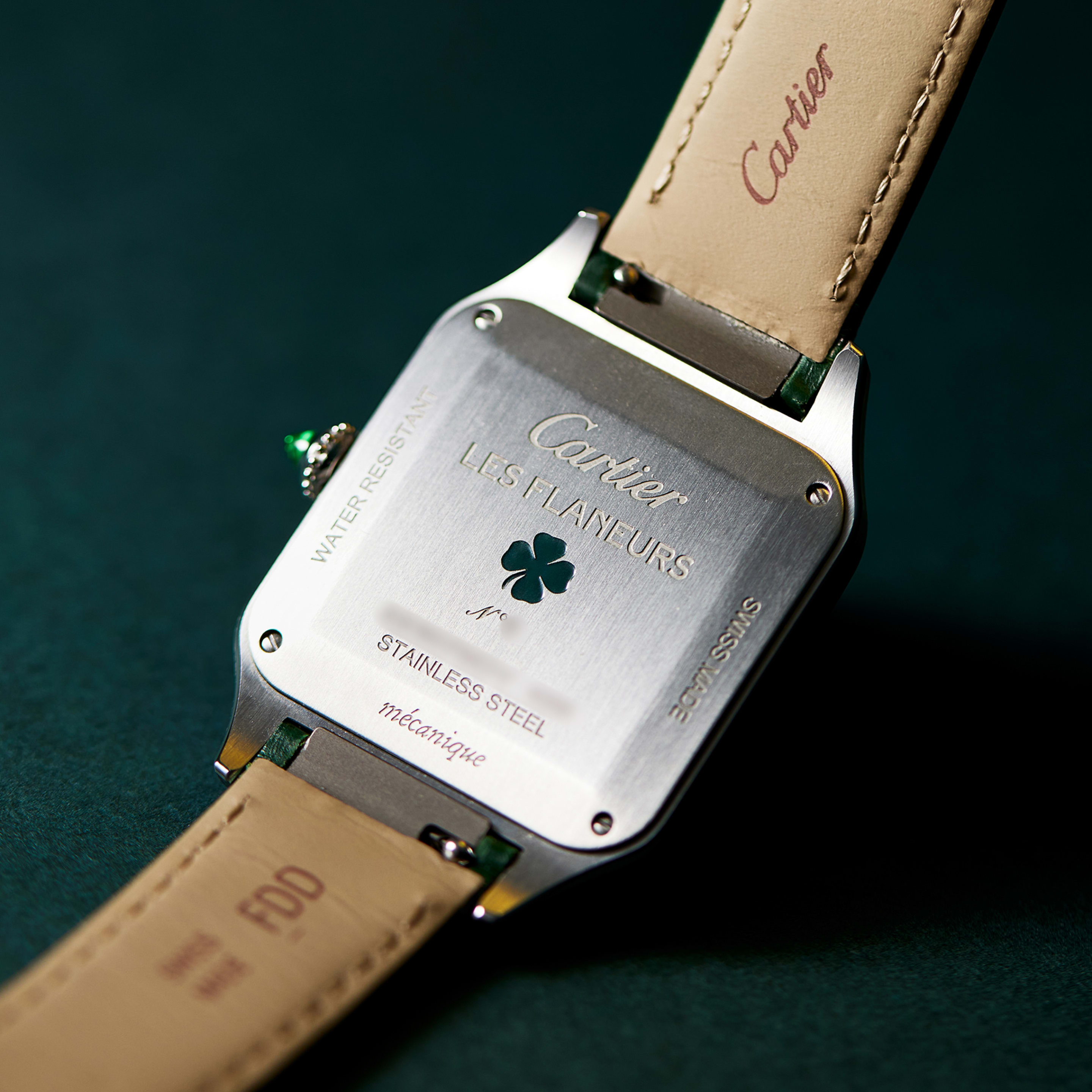 Santos-Dumont "Les Flaneurs" Steel Green Dial 43mm Product Image