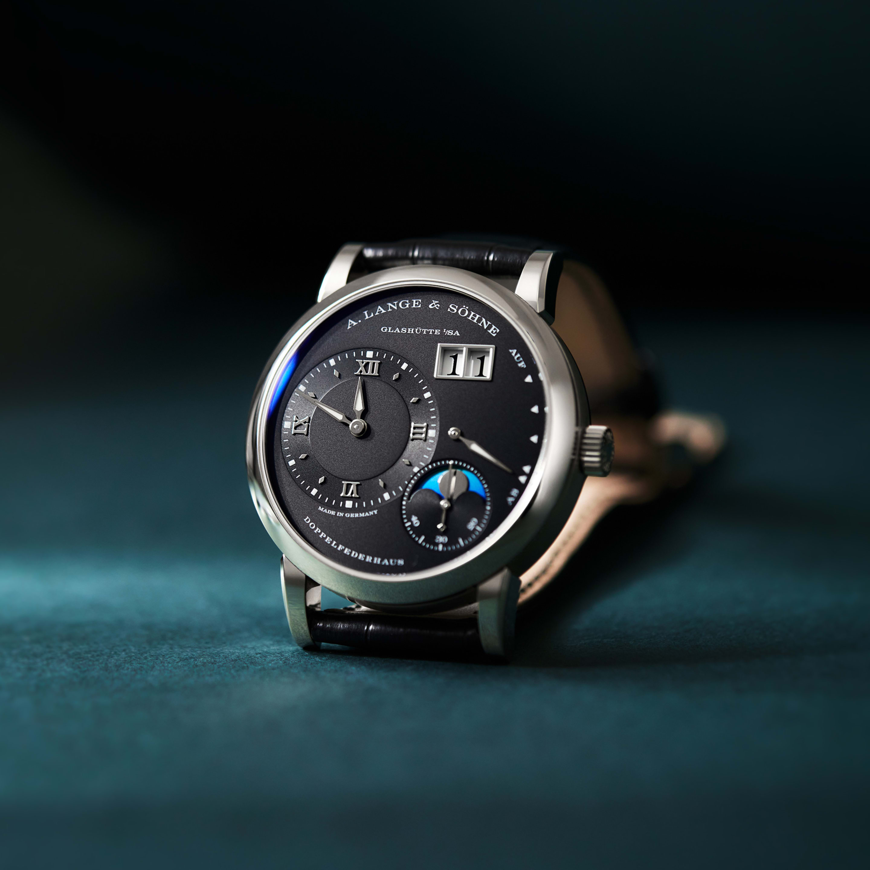 Lange 1 Moonphase White Gold Black Dial 38mm Product Image
