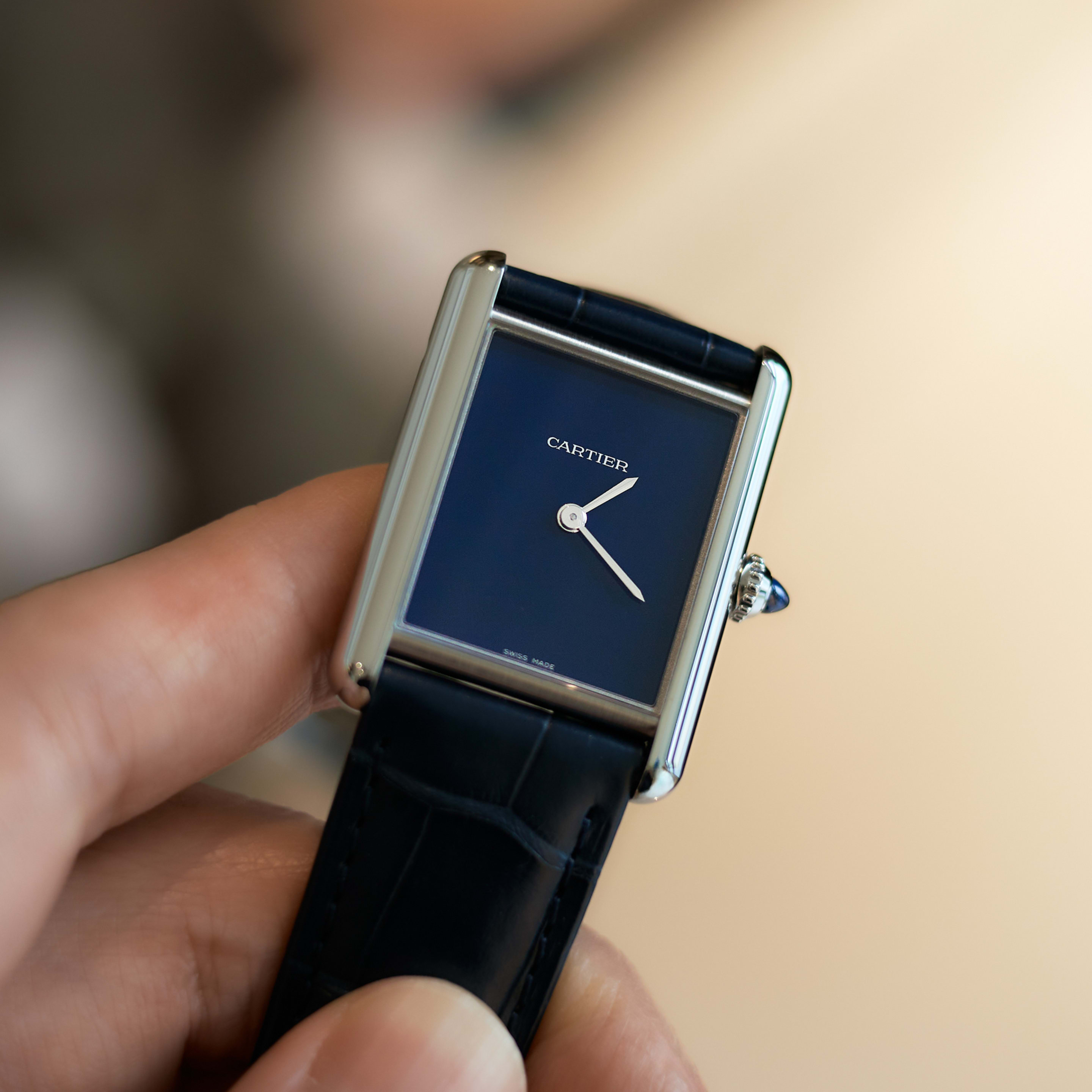 Must de Cartier Steel Blue 25mm Product Image