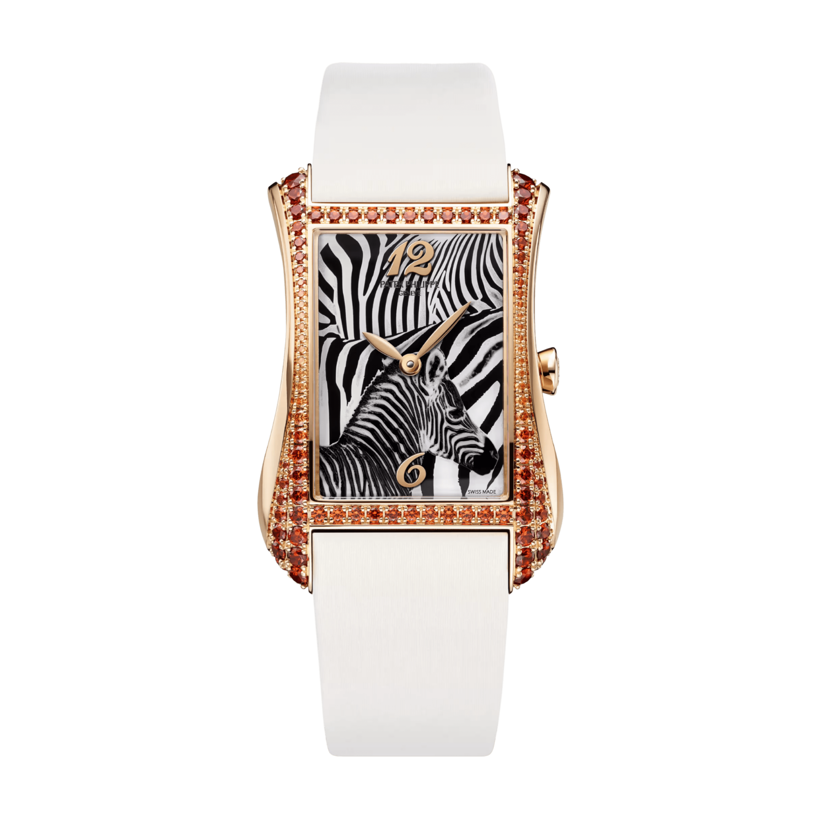 Gondolo Serata Rose Gold Spessartite Brown Zebra Dial 28mm Product Image