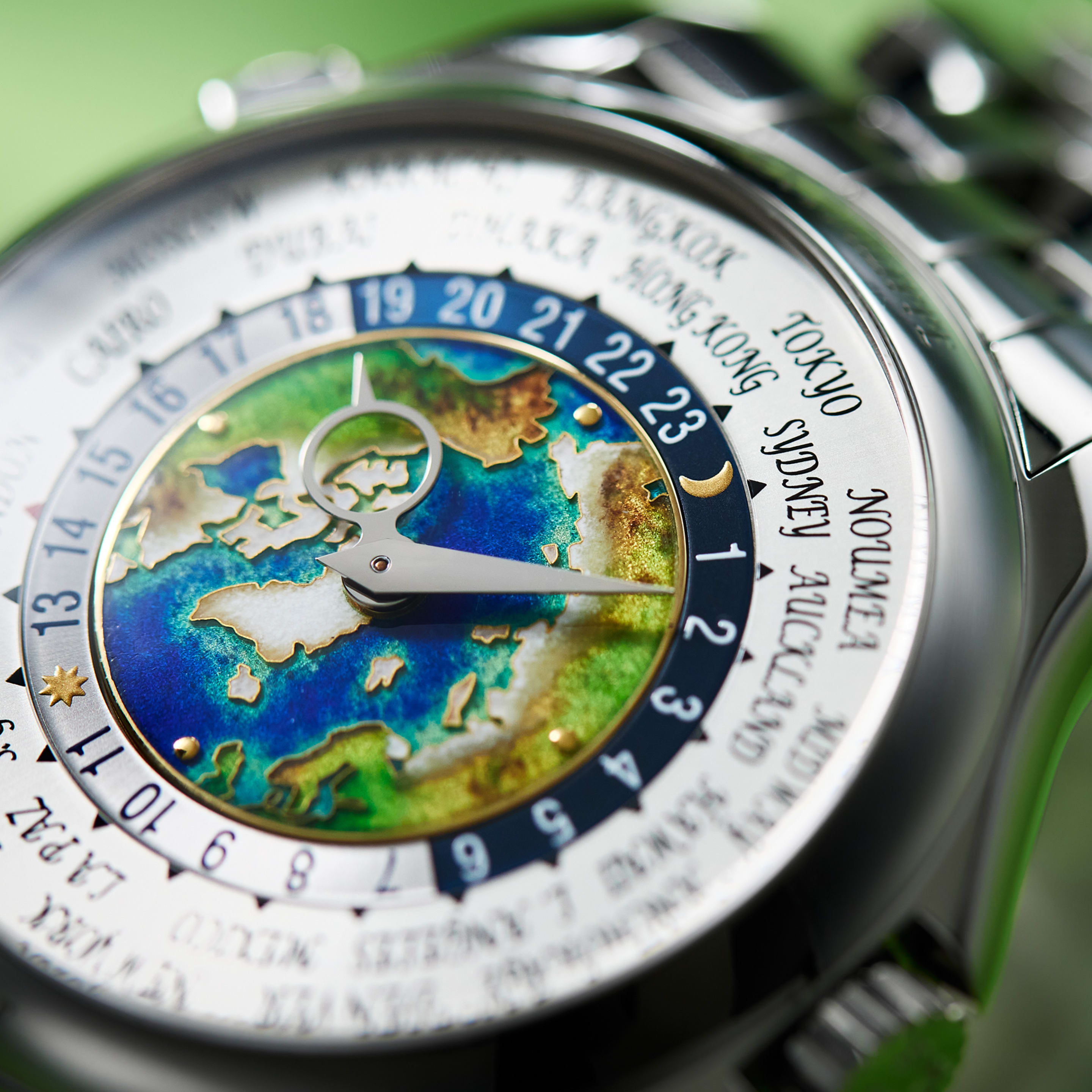 World Time Platinum Cloisonné Enamel Dial 39mm Product Image