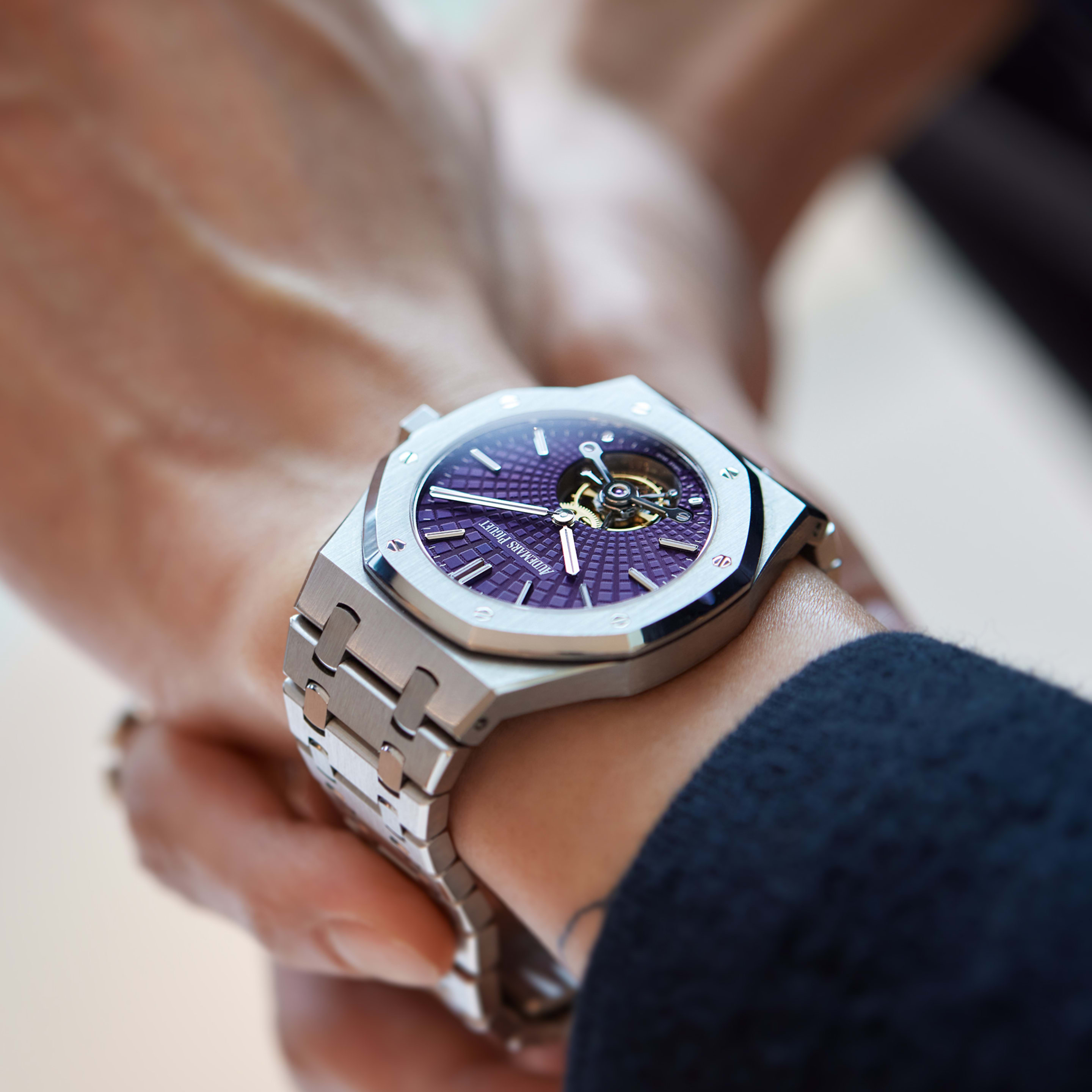 Royal Oak Tourbillon Extra-Thin Steel Purple Dial 41mm Product Image