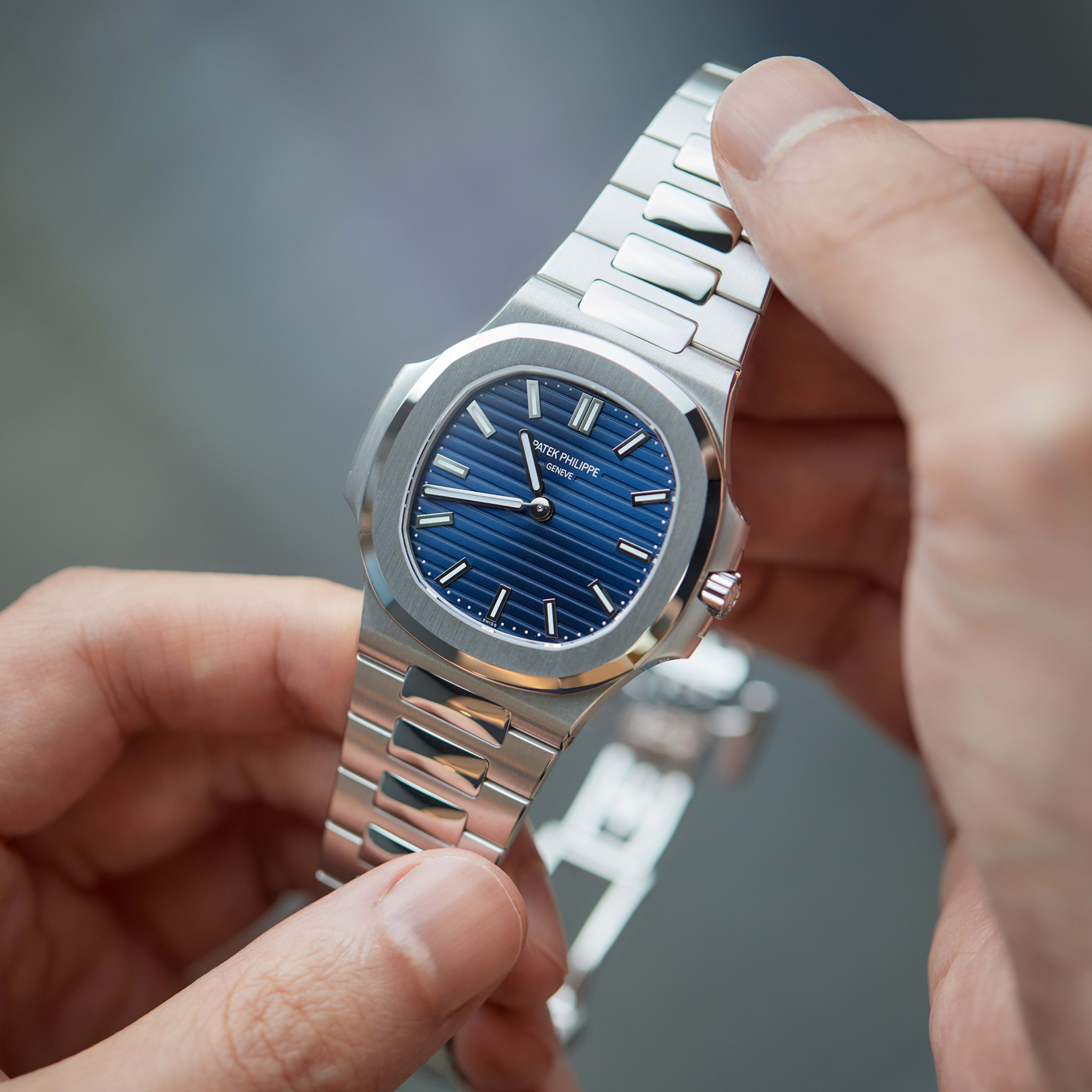 Nautilus "50th Anniversary" Platinum Blue Dial 38mm Product Image