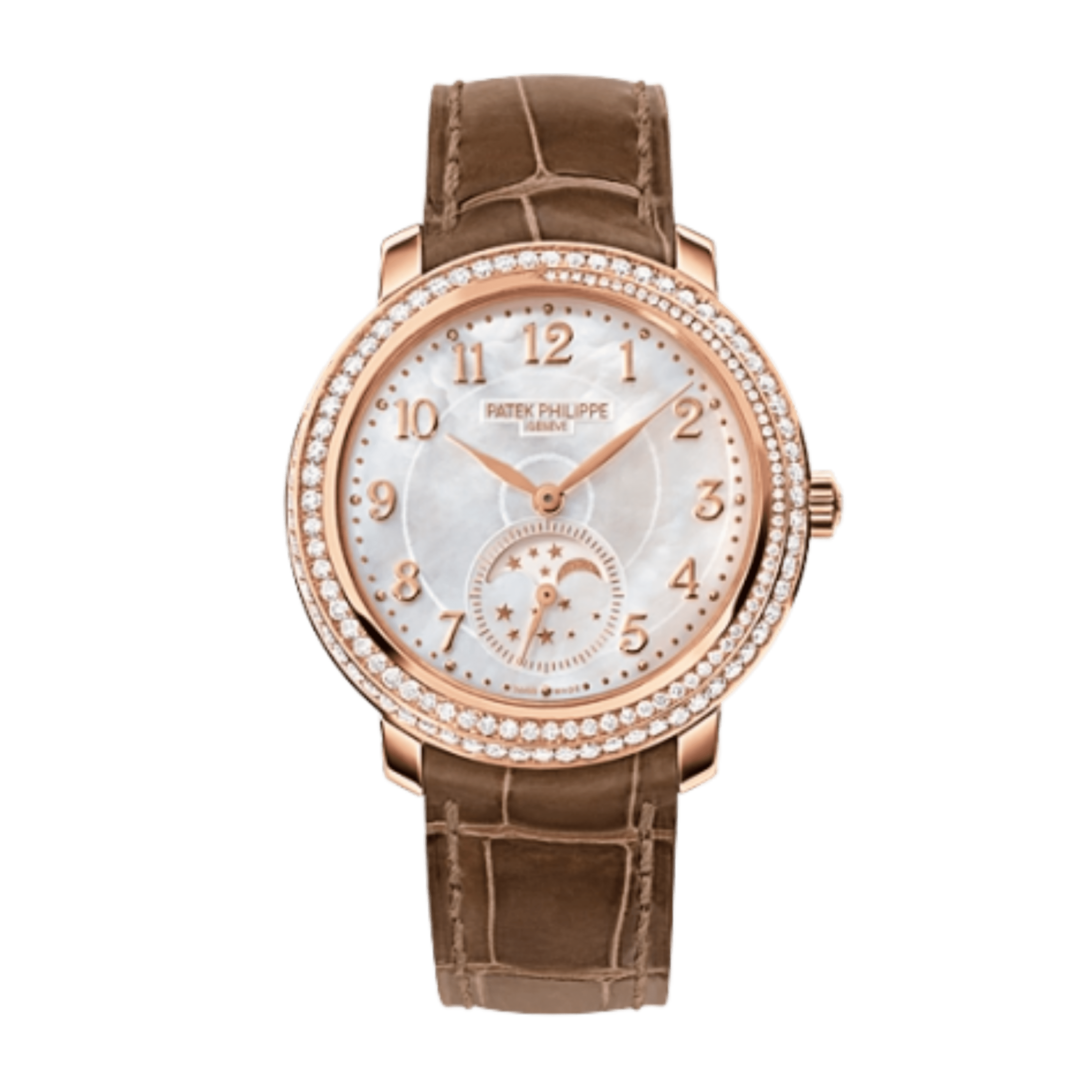Moonphase Rose Gold Diamond Mother of Pearl Dial 33mm Product Image