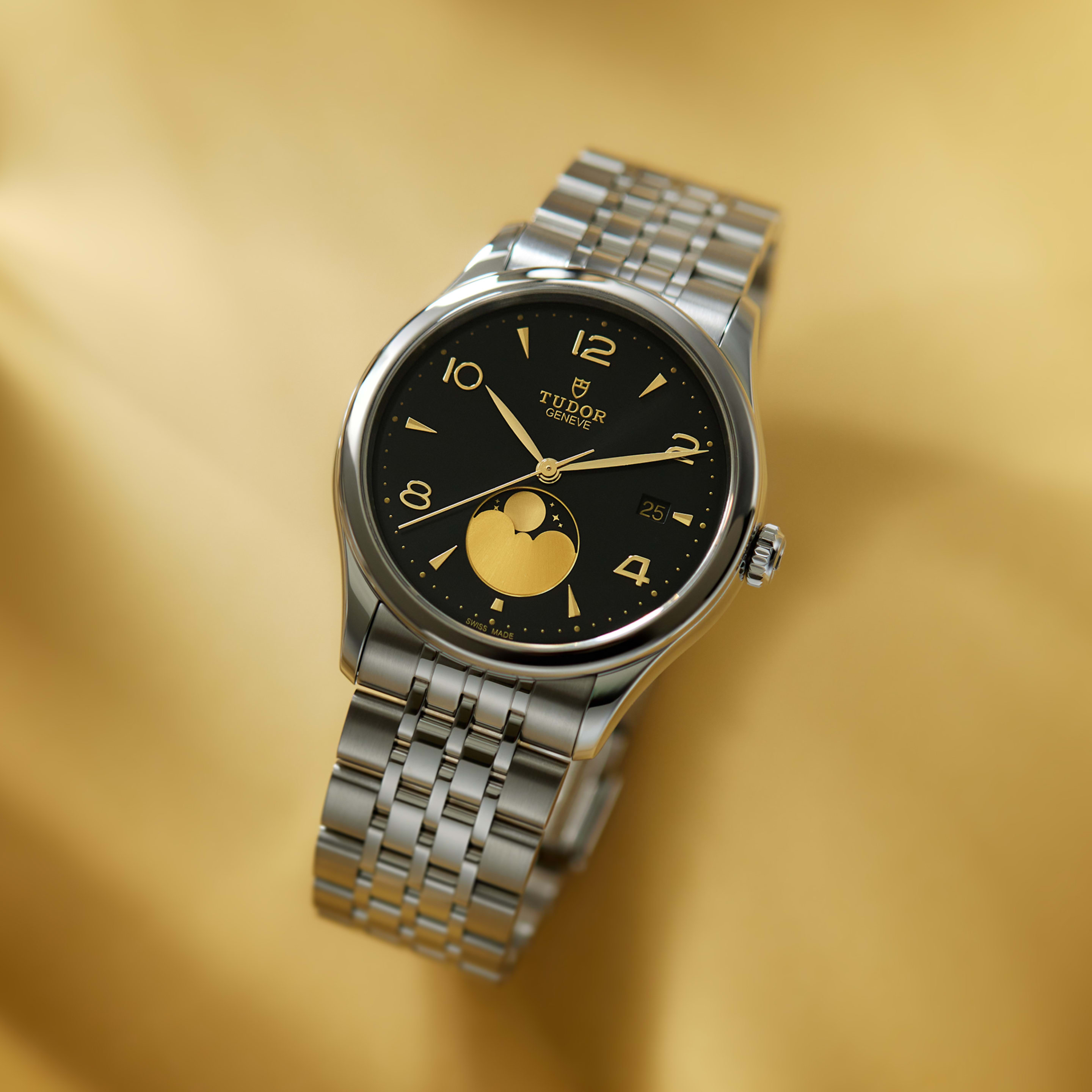 1926 Luna Steel Black Dial 39mm Product Image