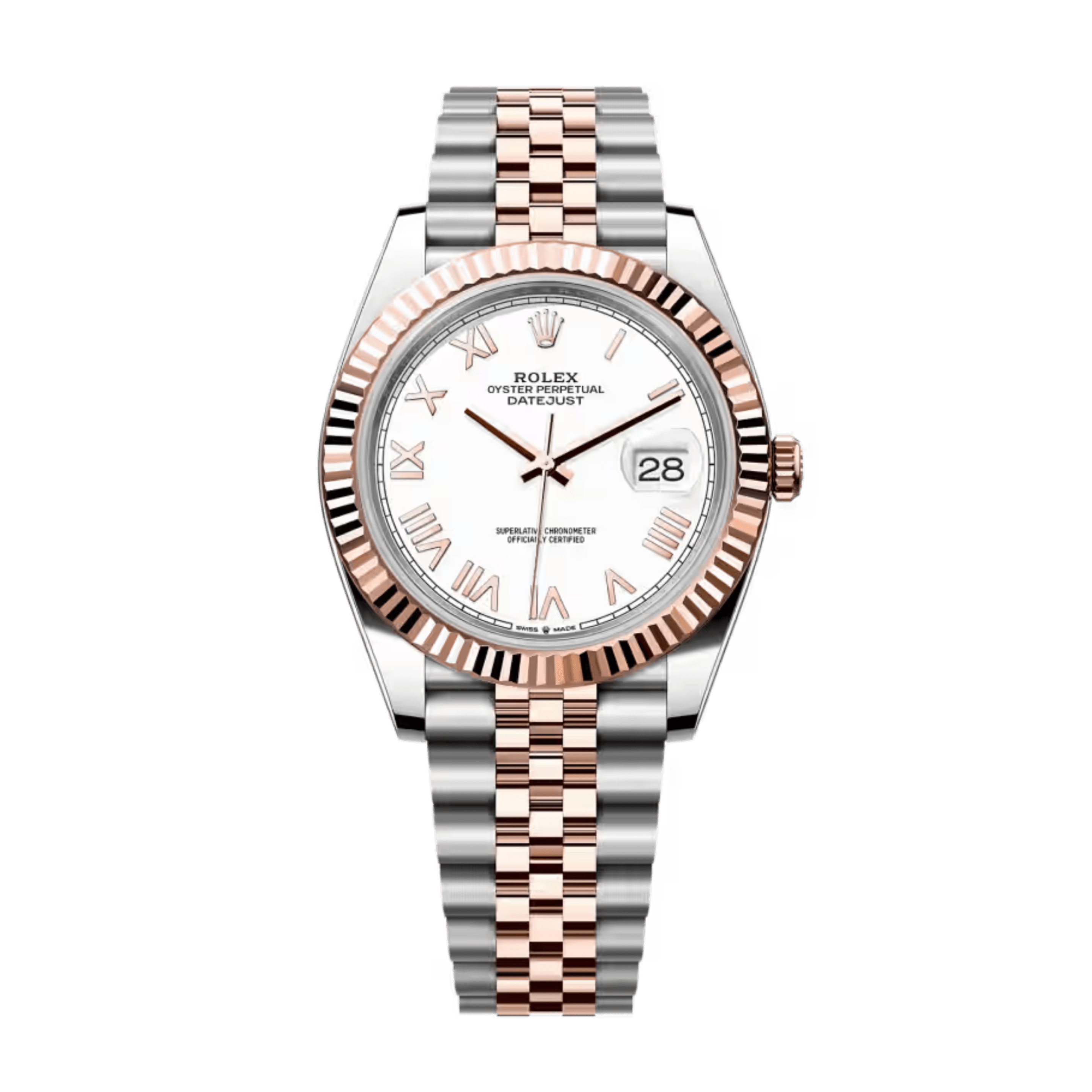 Datejust Rose Gold & Steel Jubilee White Dial 41mm Product Image