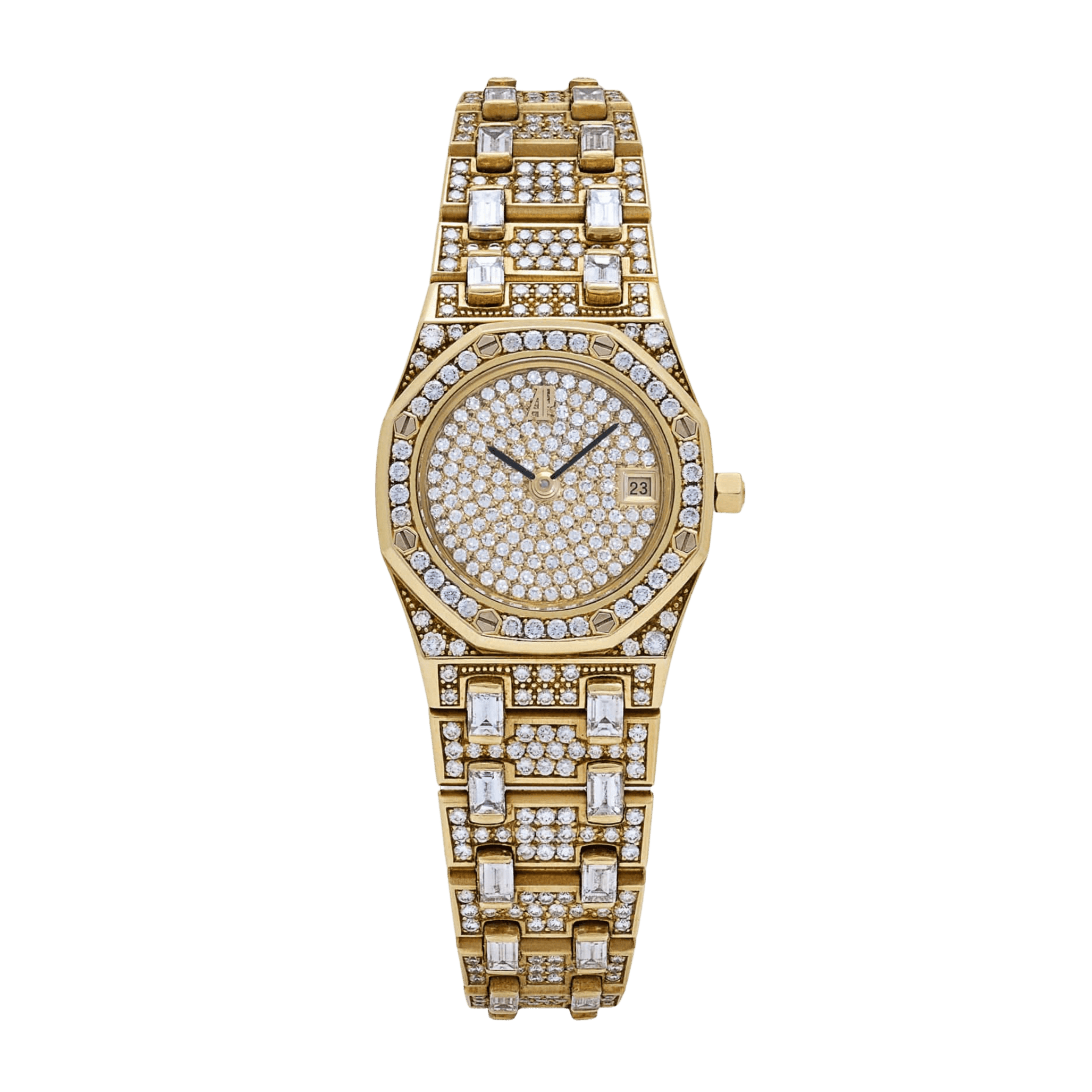 Vintage Royal Oak Ladies Yellow Gold Diamond Pave Dial 24mm Product Image