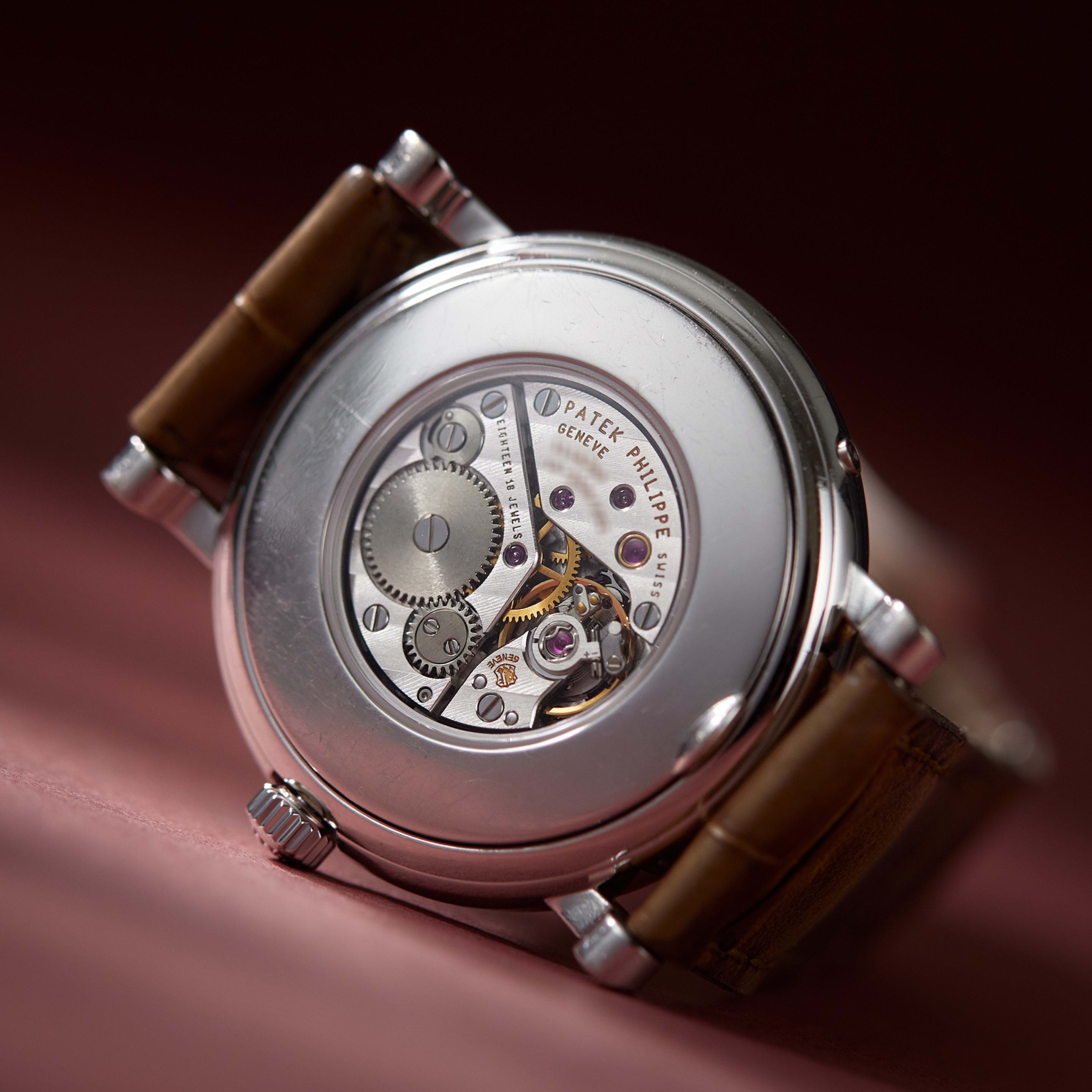 Calatrava Moonphase White Gold Black Mother of Pearl Dial 31mm Product Image