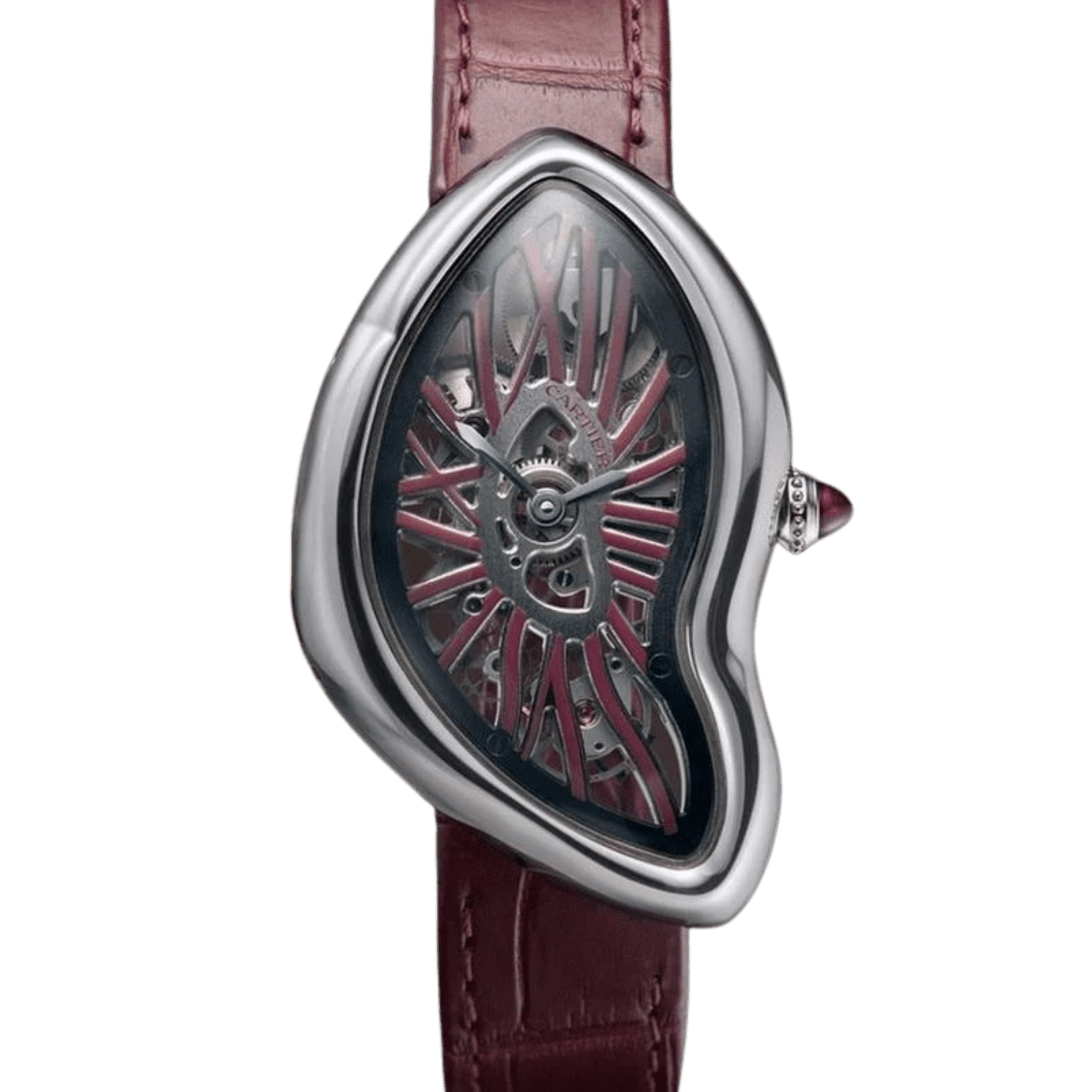 Crash de Cartier "Burgundy" Platinum Skeleton Dial 21mm Product Image