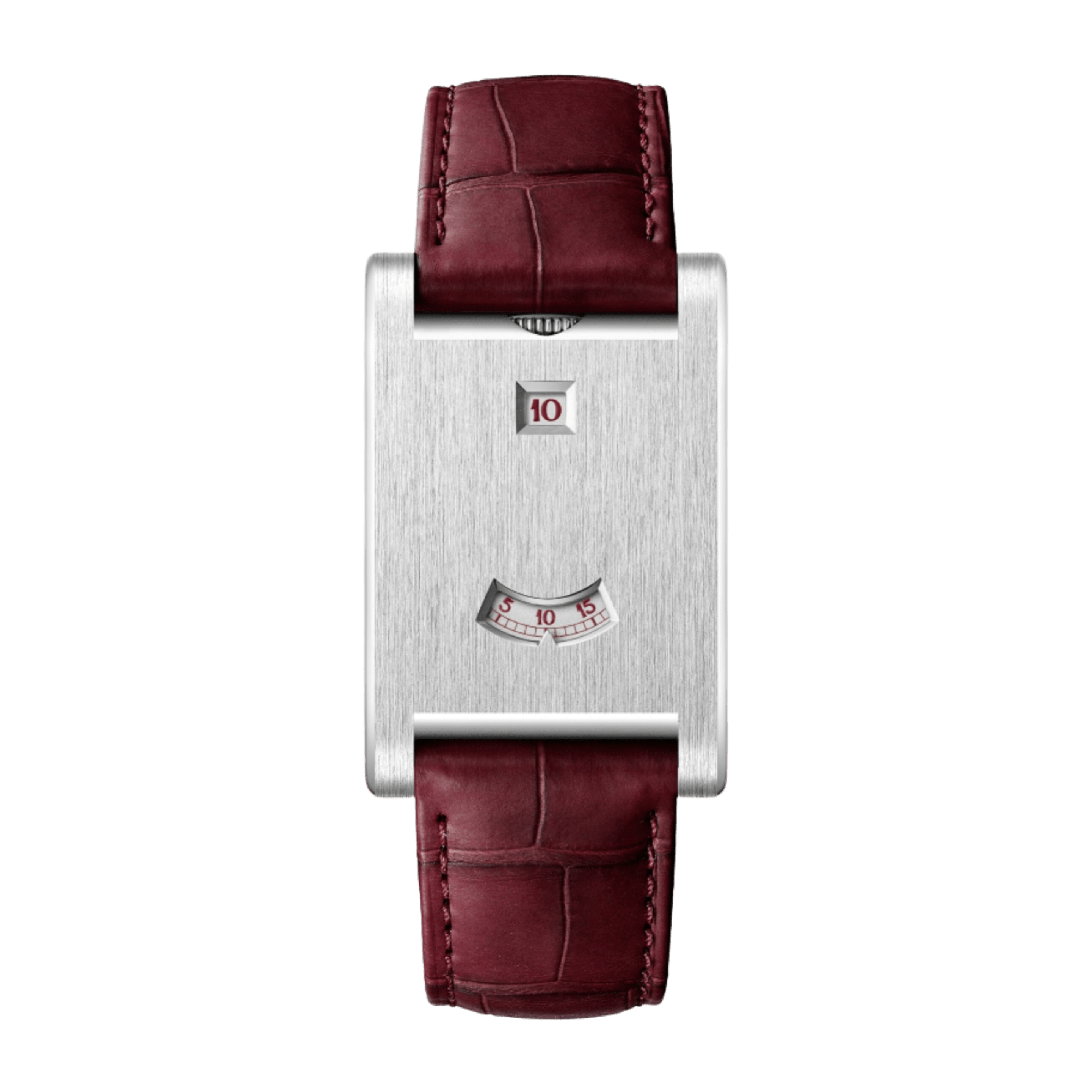Tank a Guichets Platinum Silver Dial 25mm Product Image